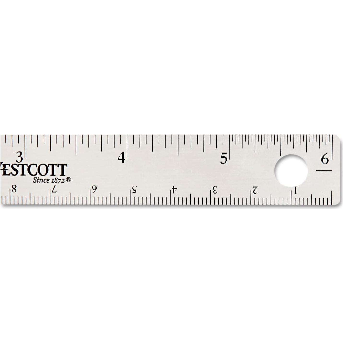 Regla de Acero Inoxidable Westcott 10414 15.24 cm Antideslizante