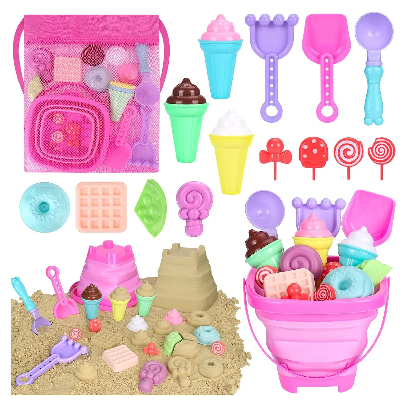 Juego de Juguetes de Playa Plegables Angeer 19 PCS para Niños