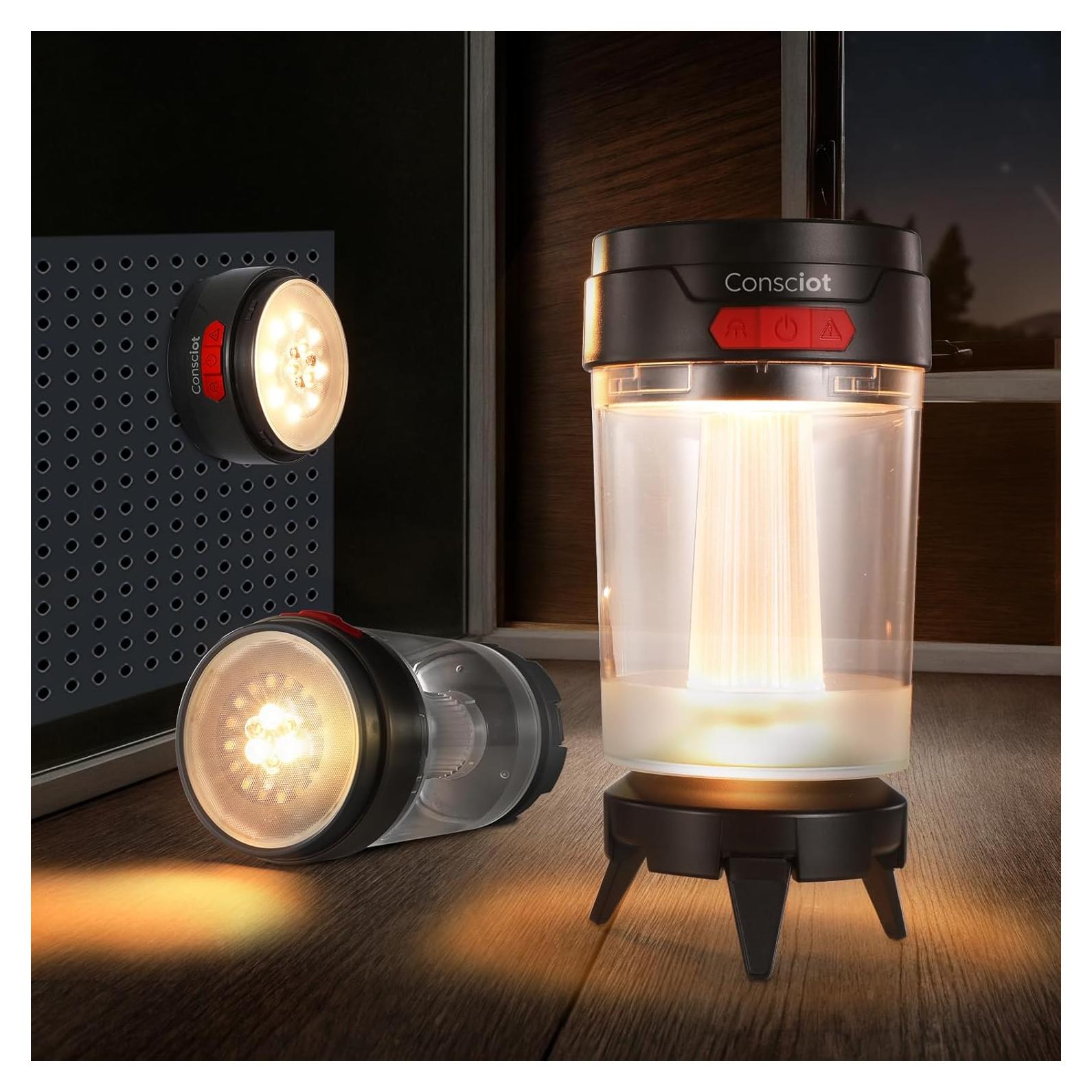 Linterna de Camping LED Consciot C10 Recargable USB-C 425 Lúmenes