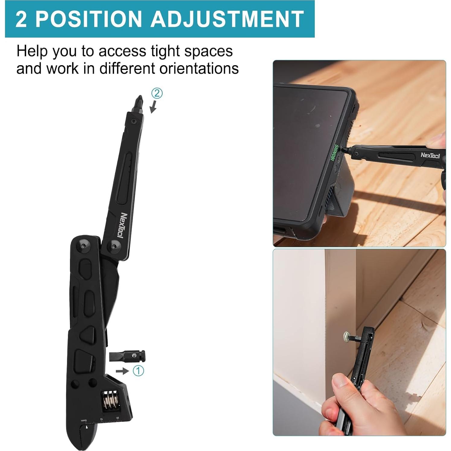 Multiherramienta 9 en 1 NexTool Llave Ajustable Acero Inoxidable