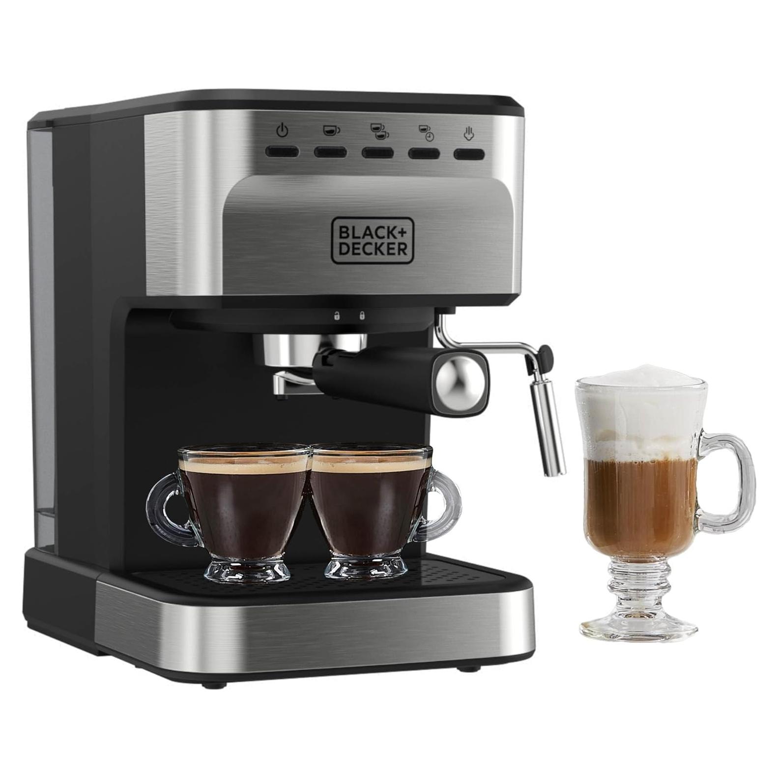 Máquina de Espresso BLACK+DECKER 15 Bar con Espumador