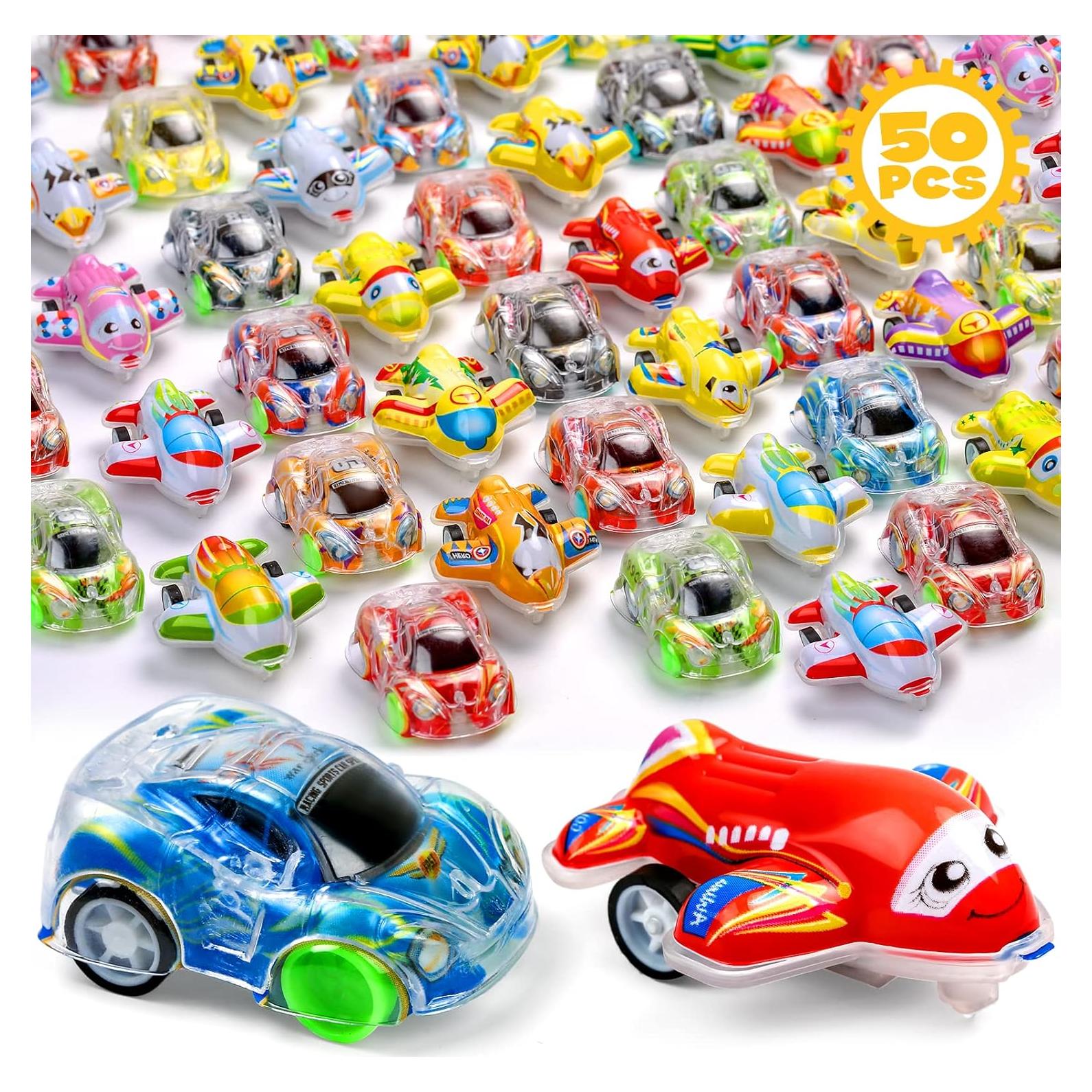 Paquete de 50 Coches y Aviones de Retroceso Buauty