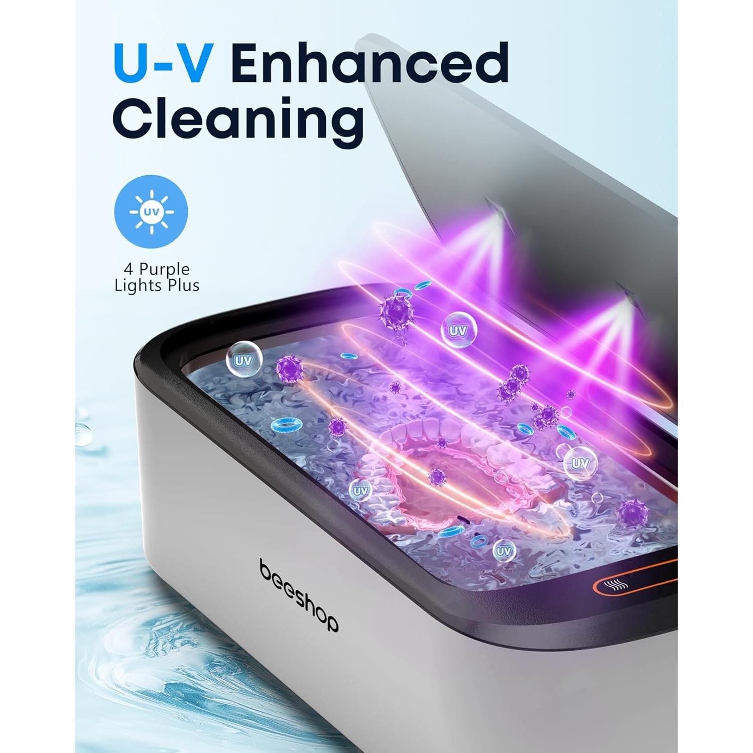 Limpiador Ultrasónico de Joyas BEESHOP A6PRO 550ml Negro