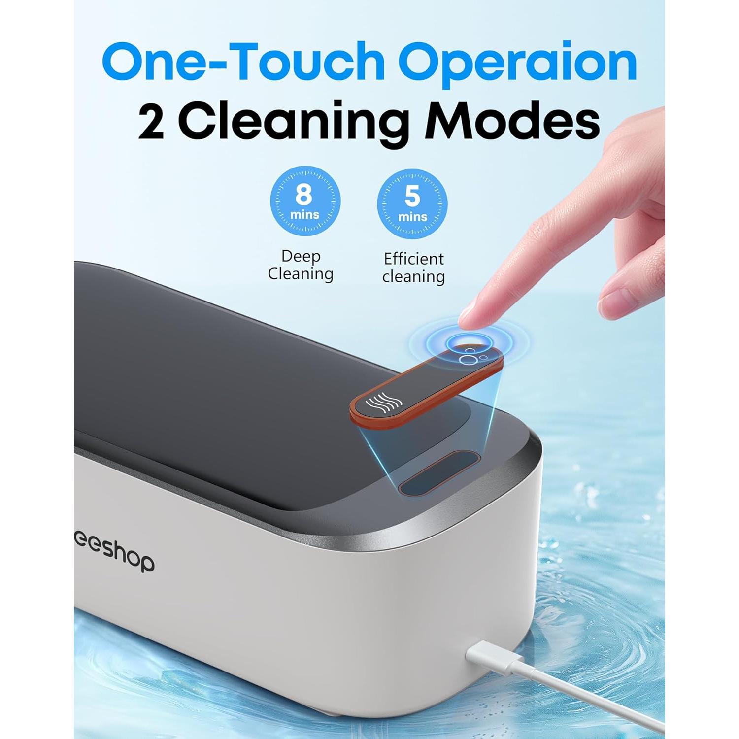 Limpiador Ultrasónico de Joyas BEESHOP A6PRO 550ml Negro