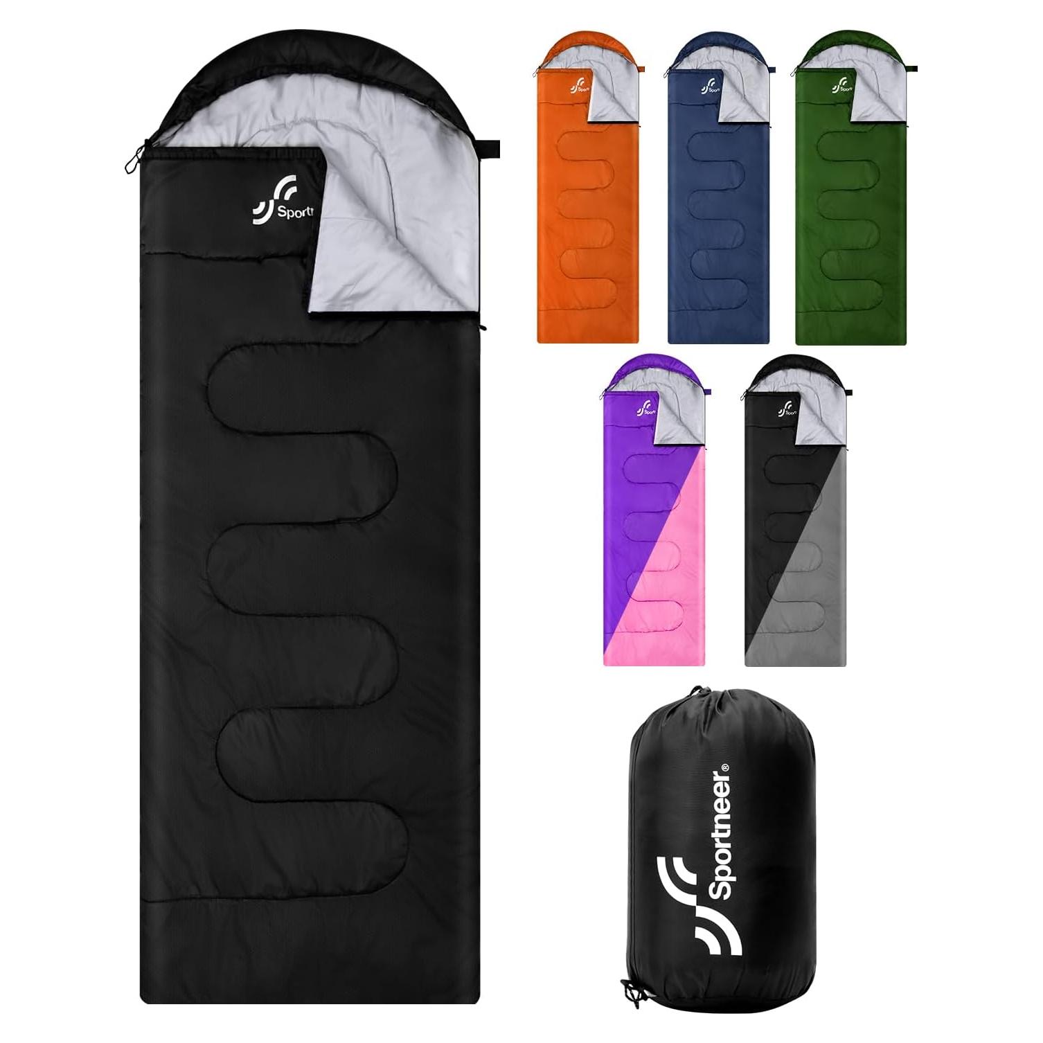 Saco de dormir Sportneer 3 estaciones 1.3 kg negro