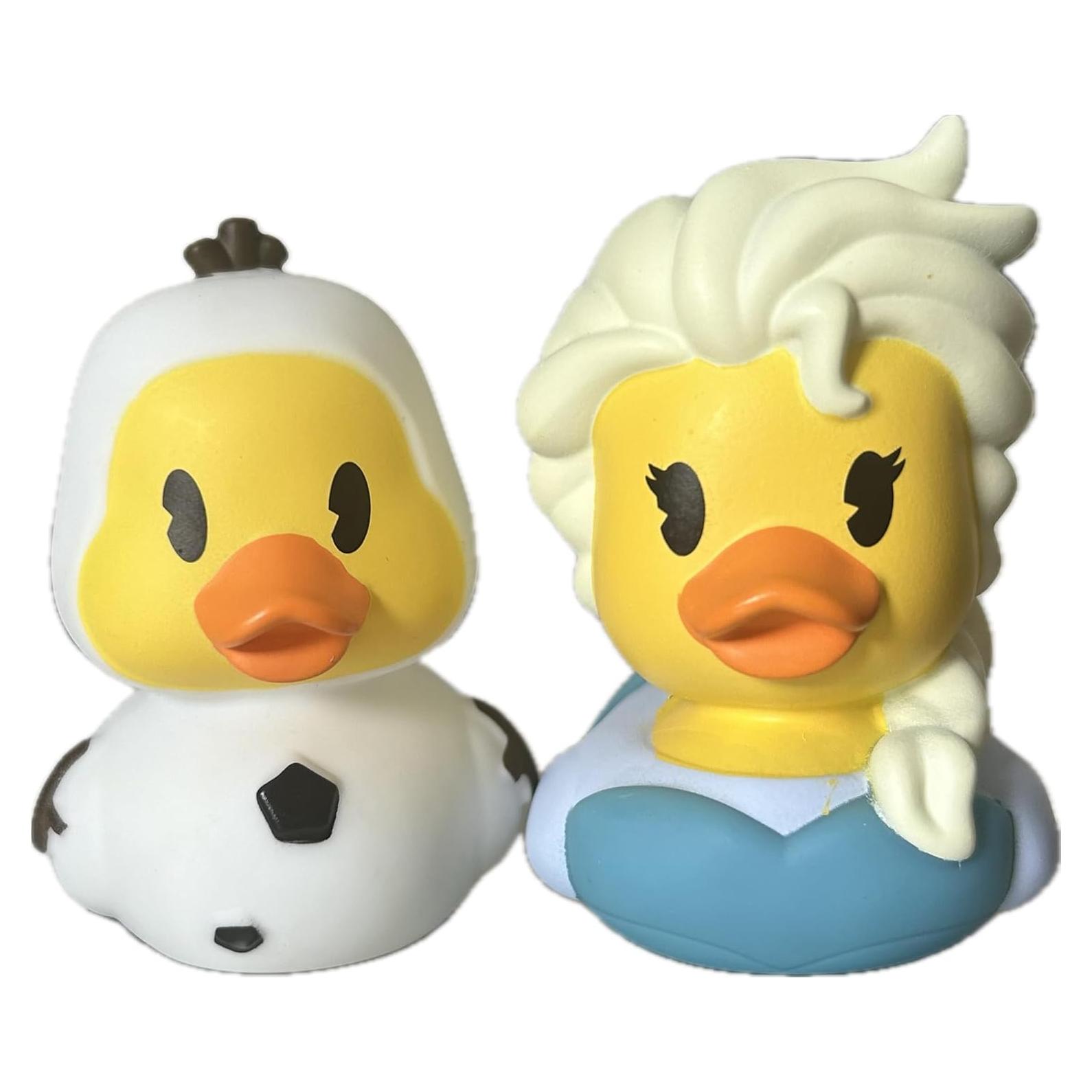Patitos de Goma Just Play Duckalooz Disney Elsa y Olaf 7.6 cm