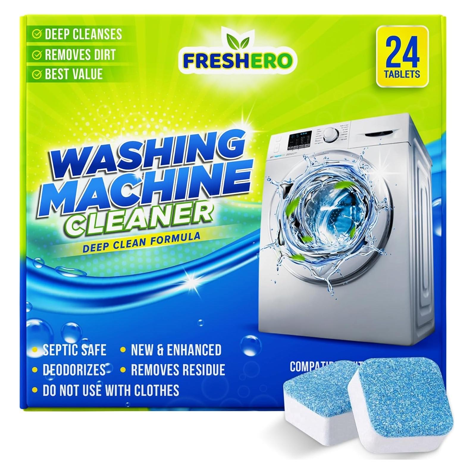 Tabletas Limpiadoras de Lavadora Freshero - Paquete de 24