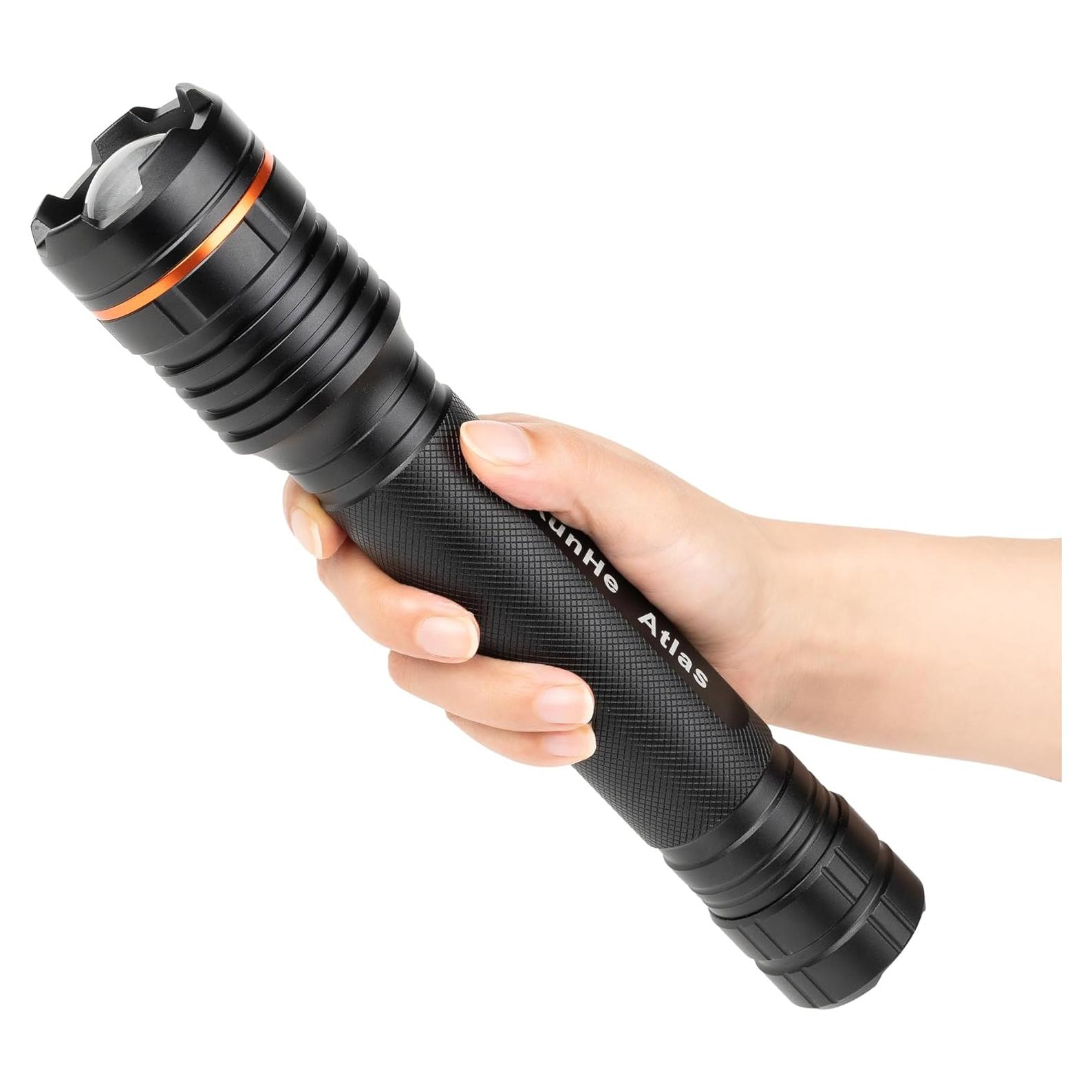 Linterna LED KunHe 1200 LM Aluminio Zoomable IPX6 1 Paquete