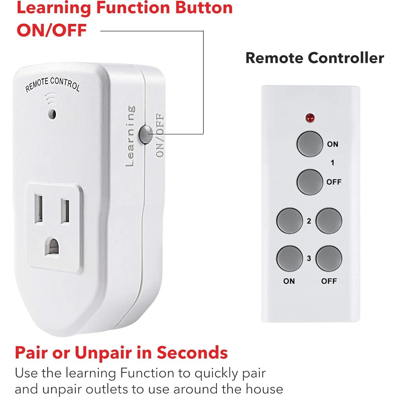 Enchufe Eléctrico Control Remoto BN-LINK 1200W Blanco
