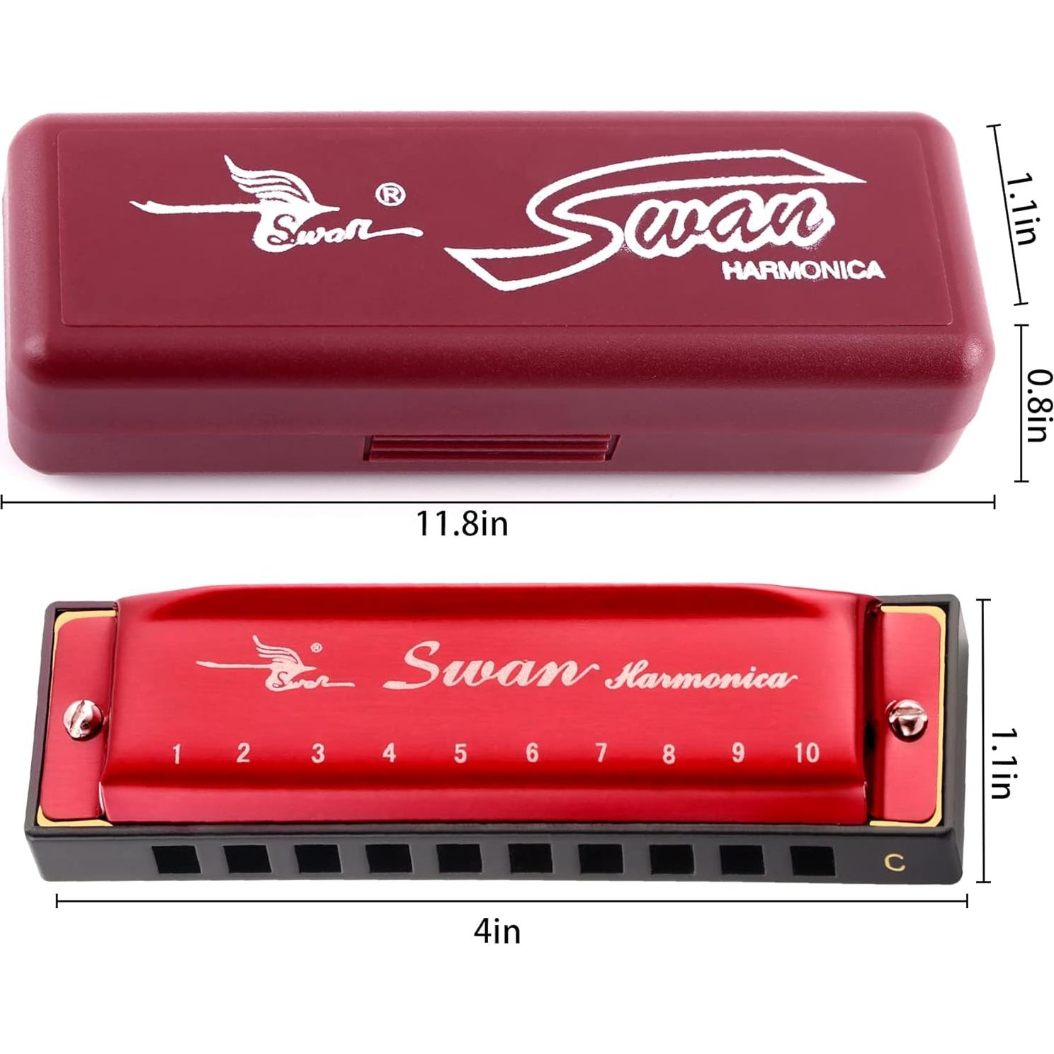Armónica SWAN Diatónica 10 Agujeros Clave C para Principiantes