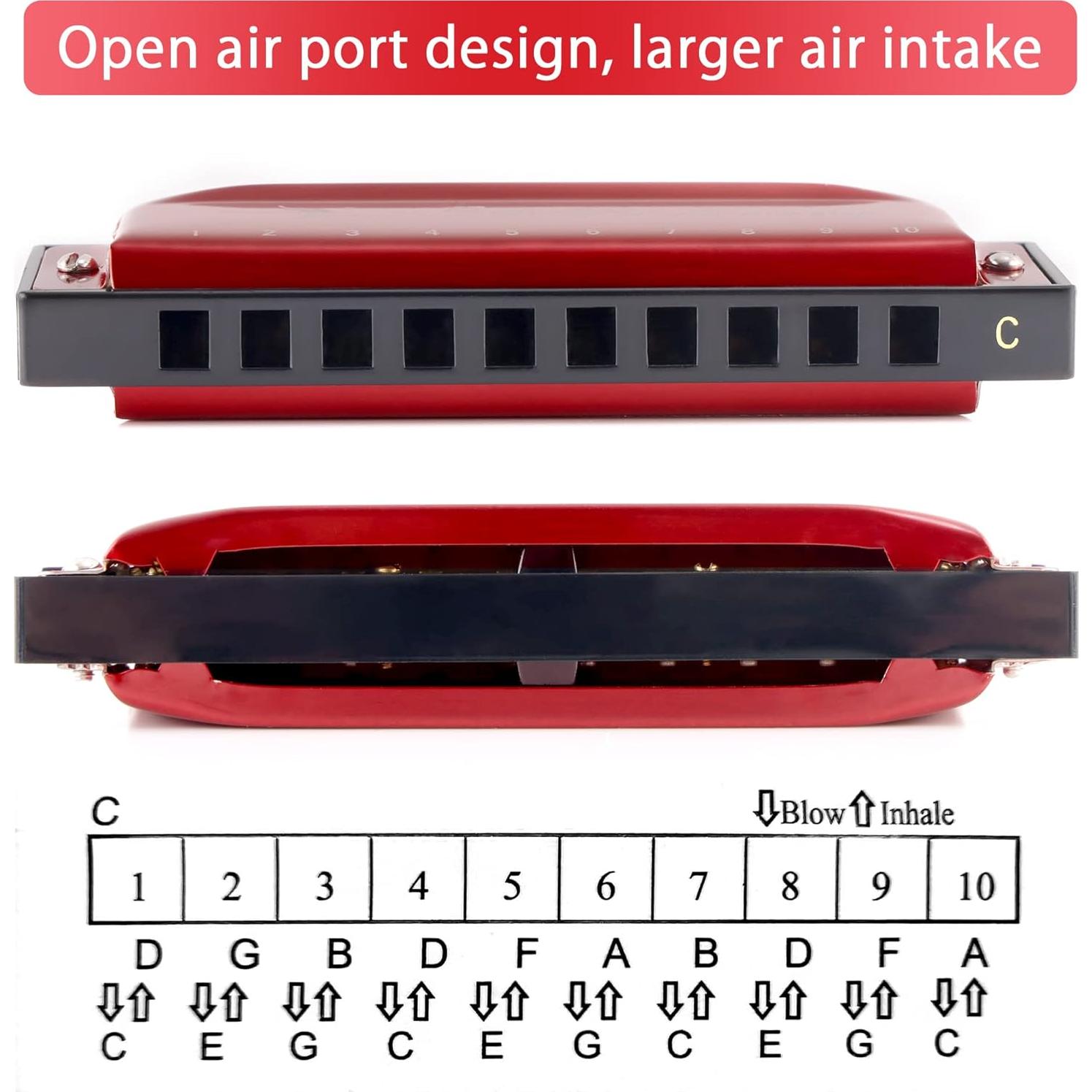 Armónica SWAN Diatónica 10 Agujeros Clave C para Principiantes