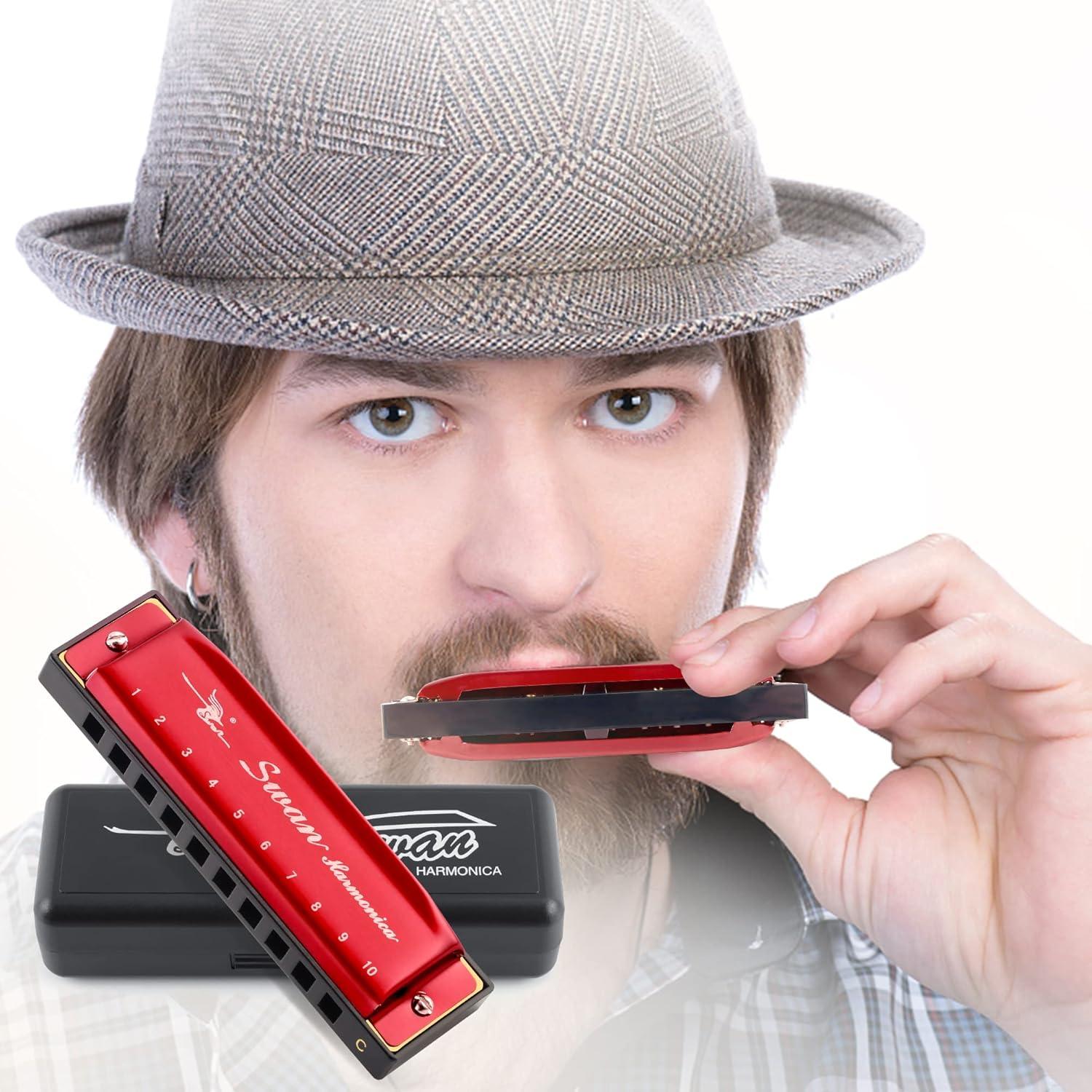 Armónica SWAN Diatónica 10 Agujeros Clave C para Principiantes