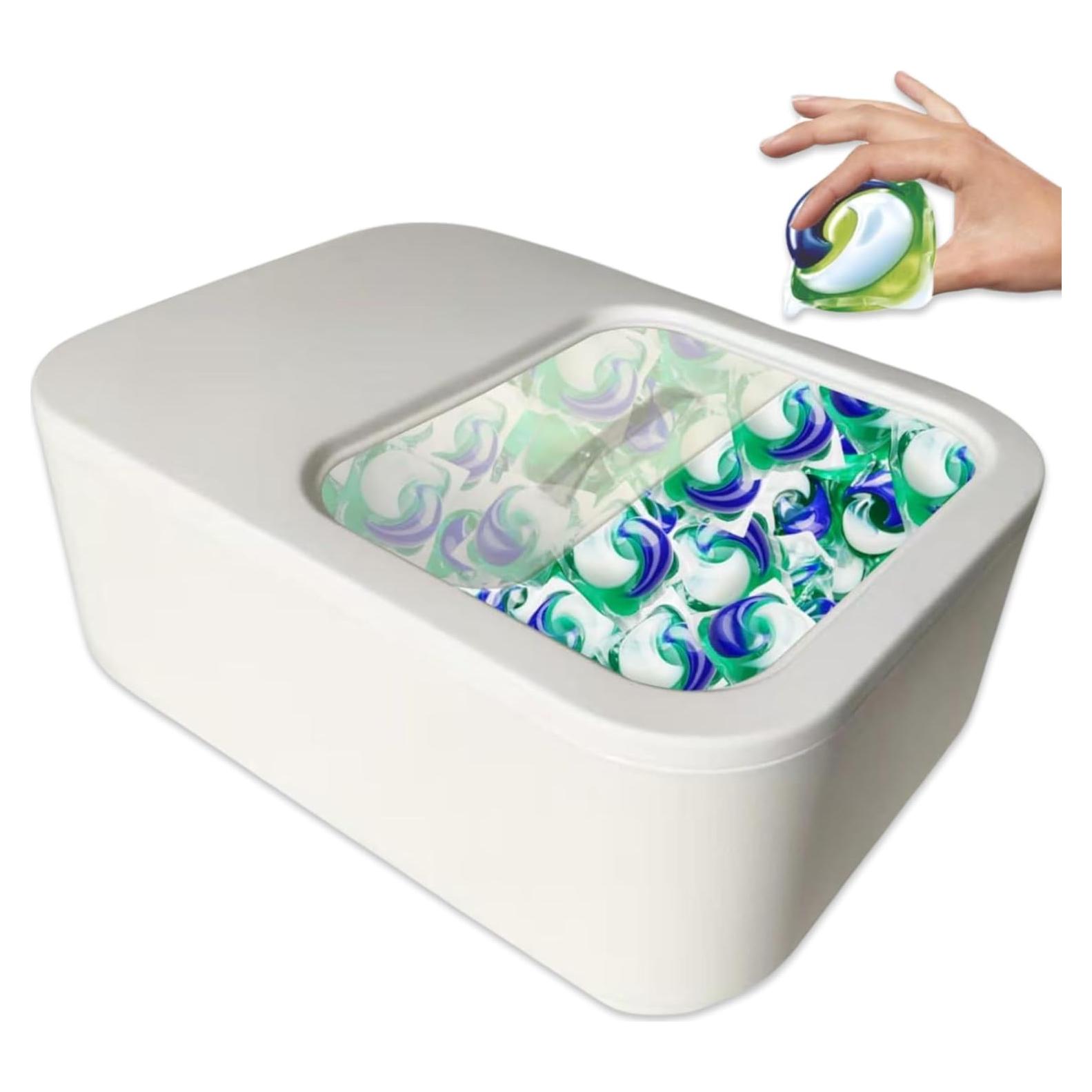 Contenedor de cápulas de lavandería Skywin Blanco 30x22x11.4 cm