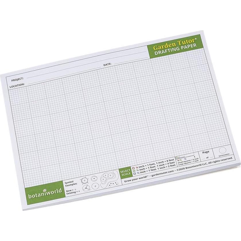 Garden Design Kit, Complete, Gardening Graph Paper, Drafting Tools, Landscaping Template, Detailed How-to Guide for Landscape Planning and Layout, Plan and Visualize