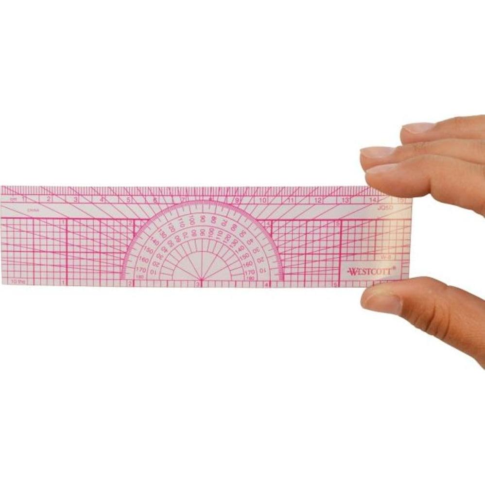 Regla de Transportador Westcott W-8 15 cm Plástico Transparente