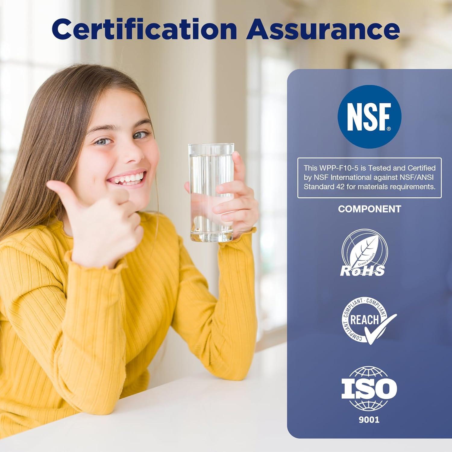 Cartucho Filtro Agua Membrane Solutions 10"x2.5" 5 Micrones