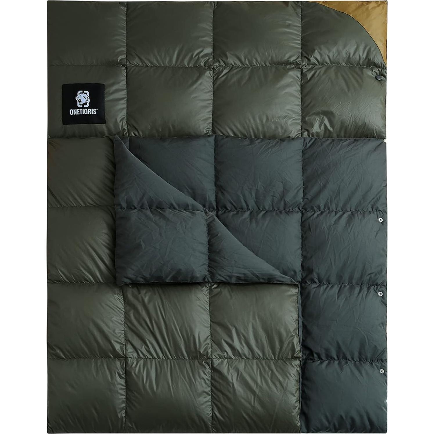 Manta de Camping OneTigris Down 2.13m x 2.03m Verde Ranger