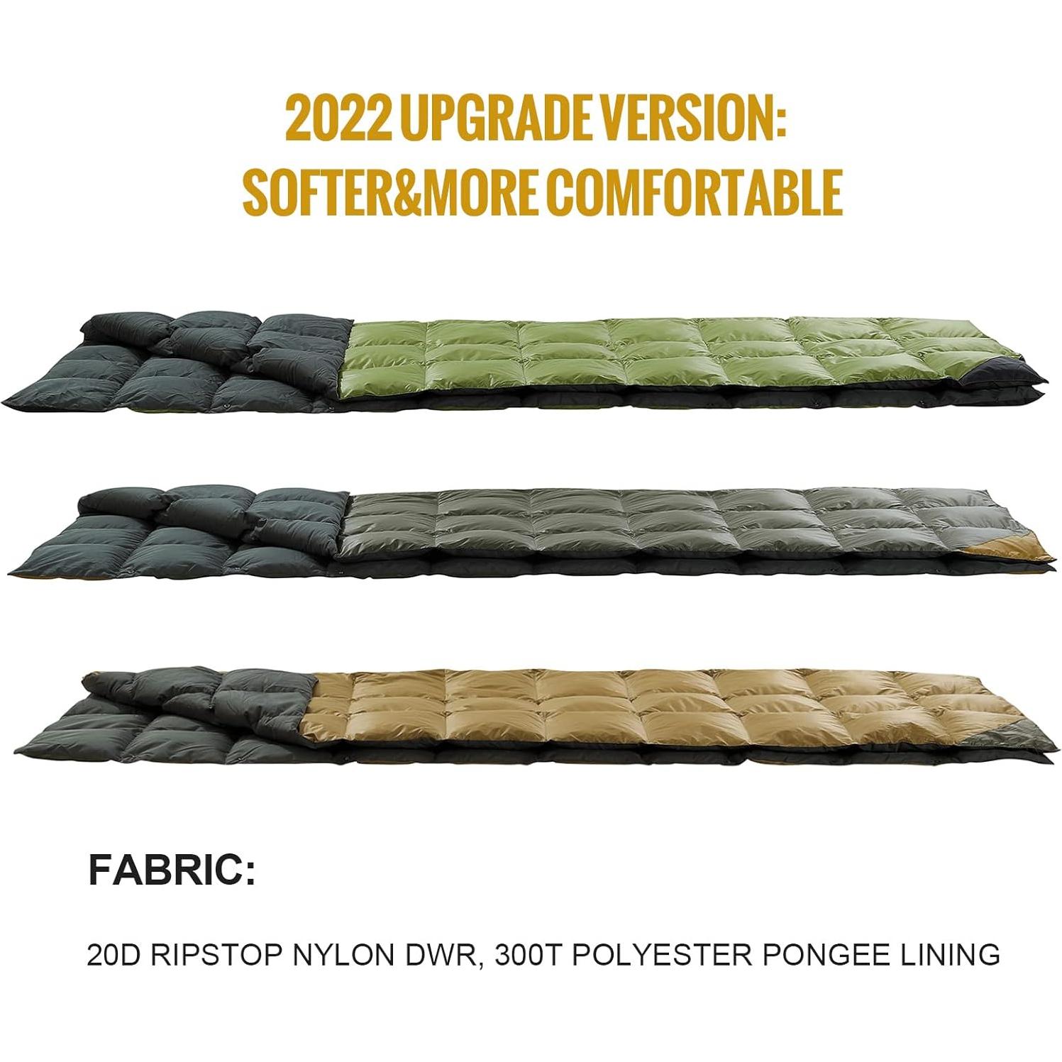 Manta de Camping OneTigris Down 2.13m x 2.03m Verde Ranger