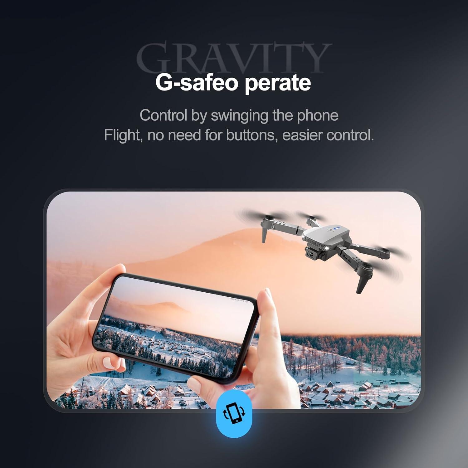 Drone ikaufen E88 con cámara dual HD 4K y control remoto