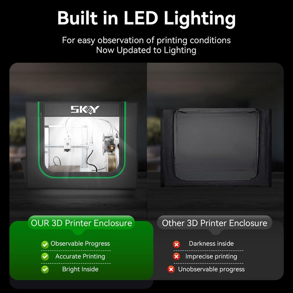 Cubierta Protectora para Impresora 3D Skouphy A1, A1 Mini, 203x147x147cm