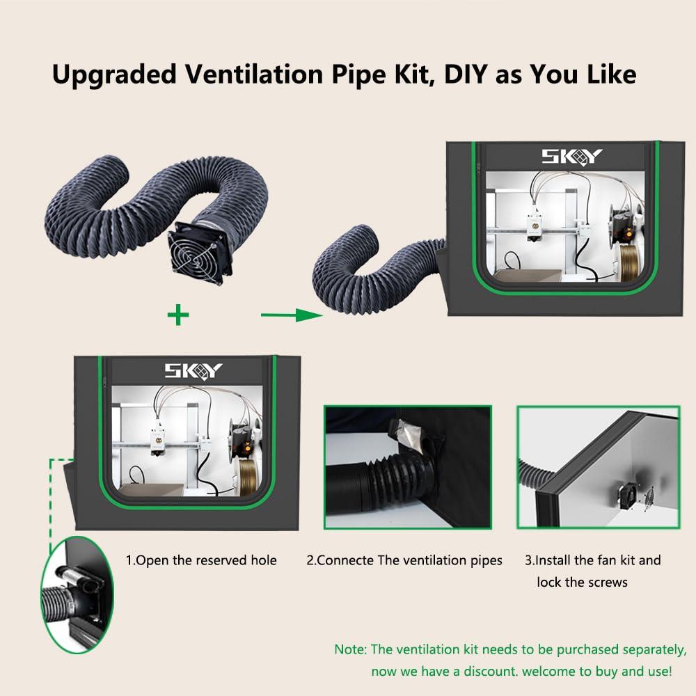 Cubierta Protectora para Impresora 3D Skouphy A1, A1 Mini, 203x147x147cm