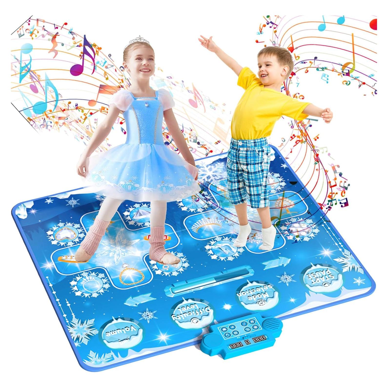 Alfombra de Baile Electrónica Jiaxin 2 Jugadores Azul 102x98 cm