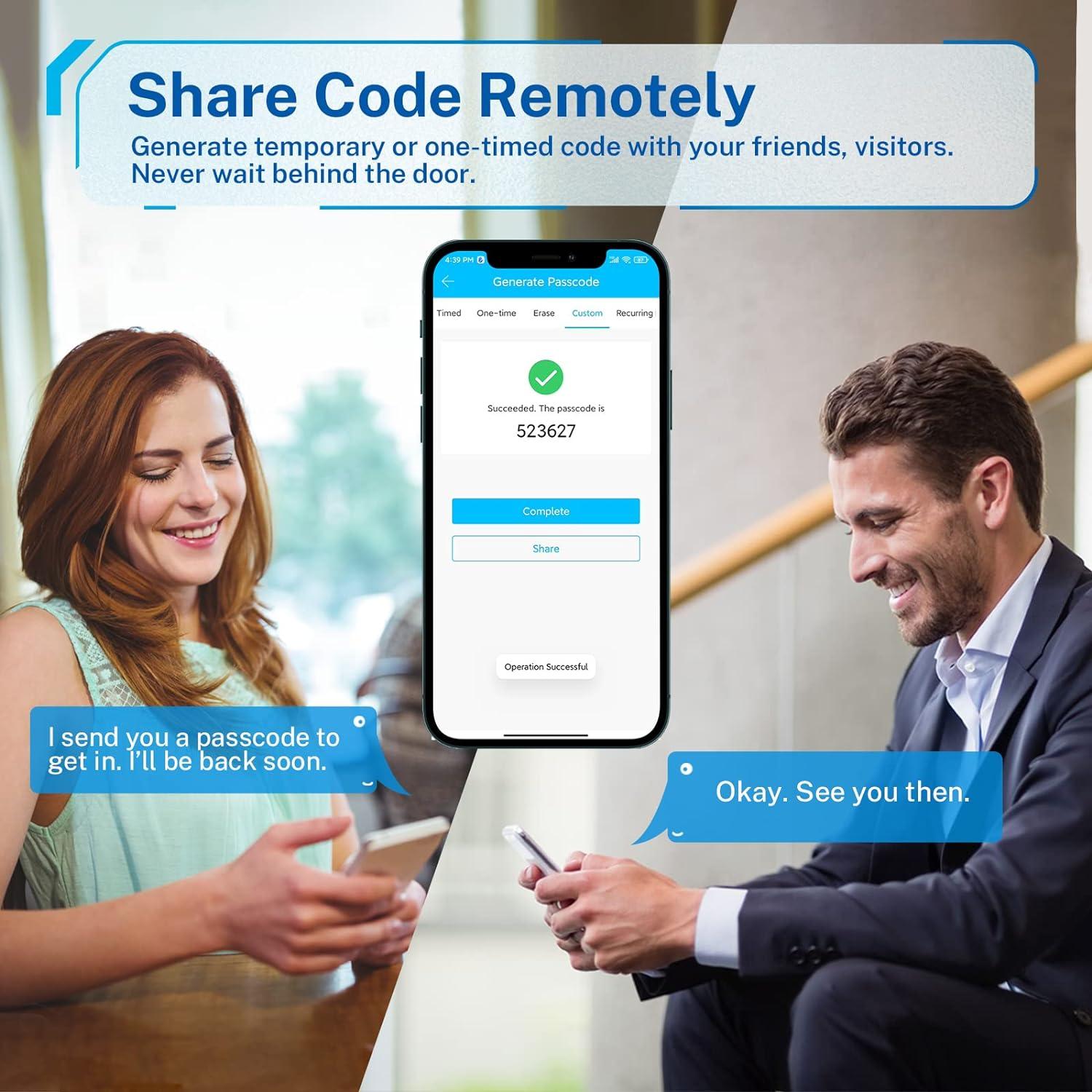 Cerradura Inteligente KUCACCI H15 - Huella Dactilar y App - Negro