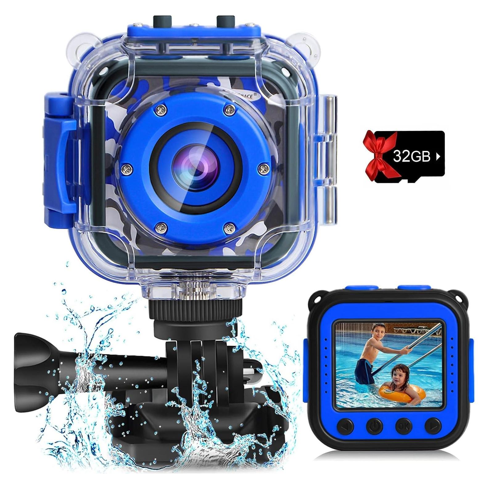 Cámara Digital Impermeable PROGRACE para Niños 5MP HD 30m