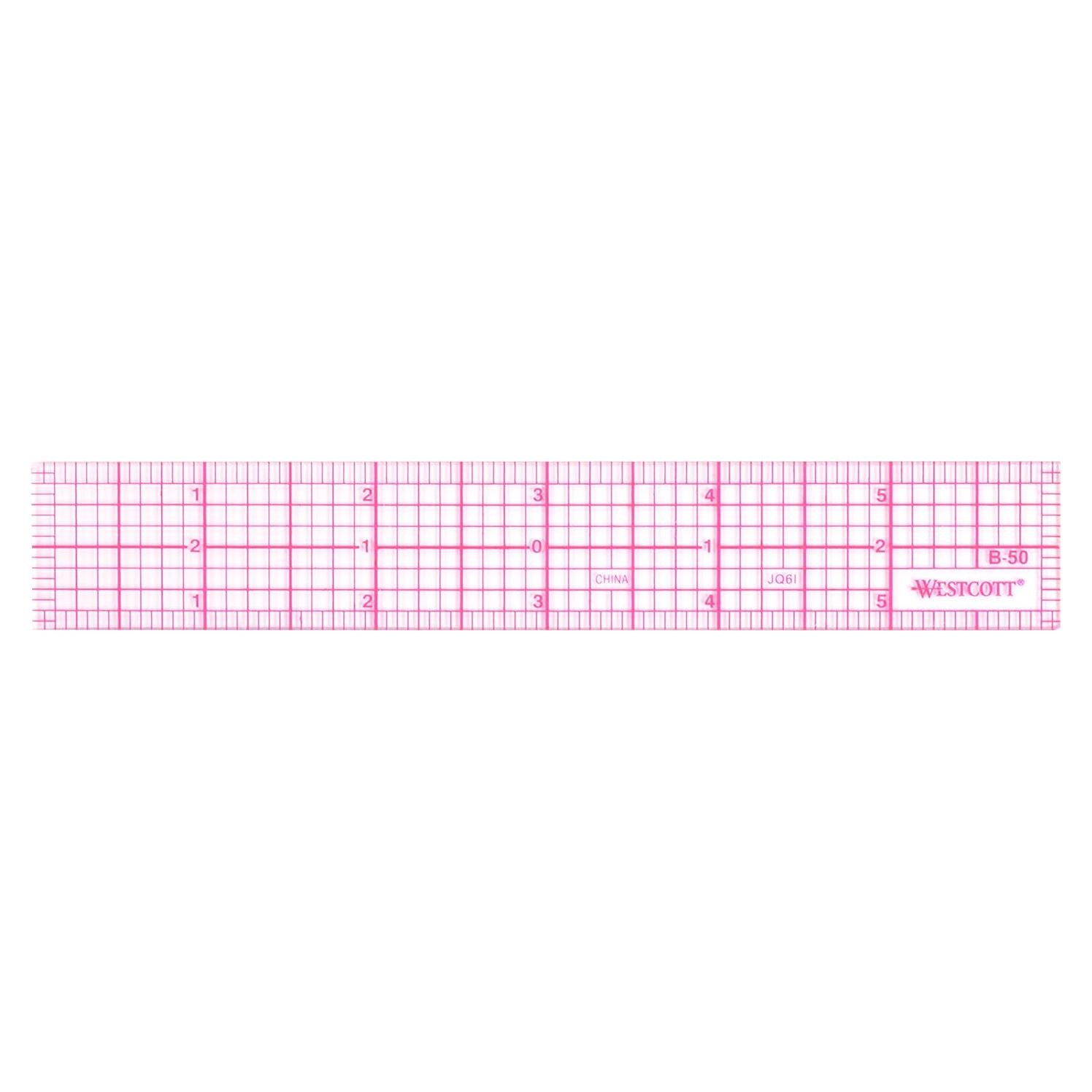 Regla Transparente Biselada Westcott B-50 15cm