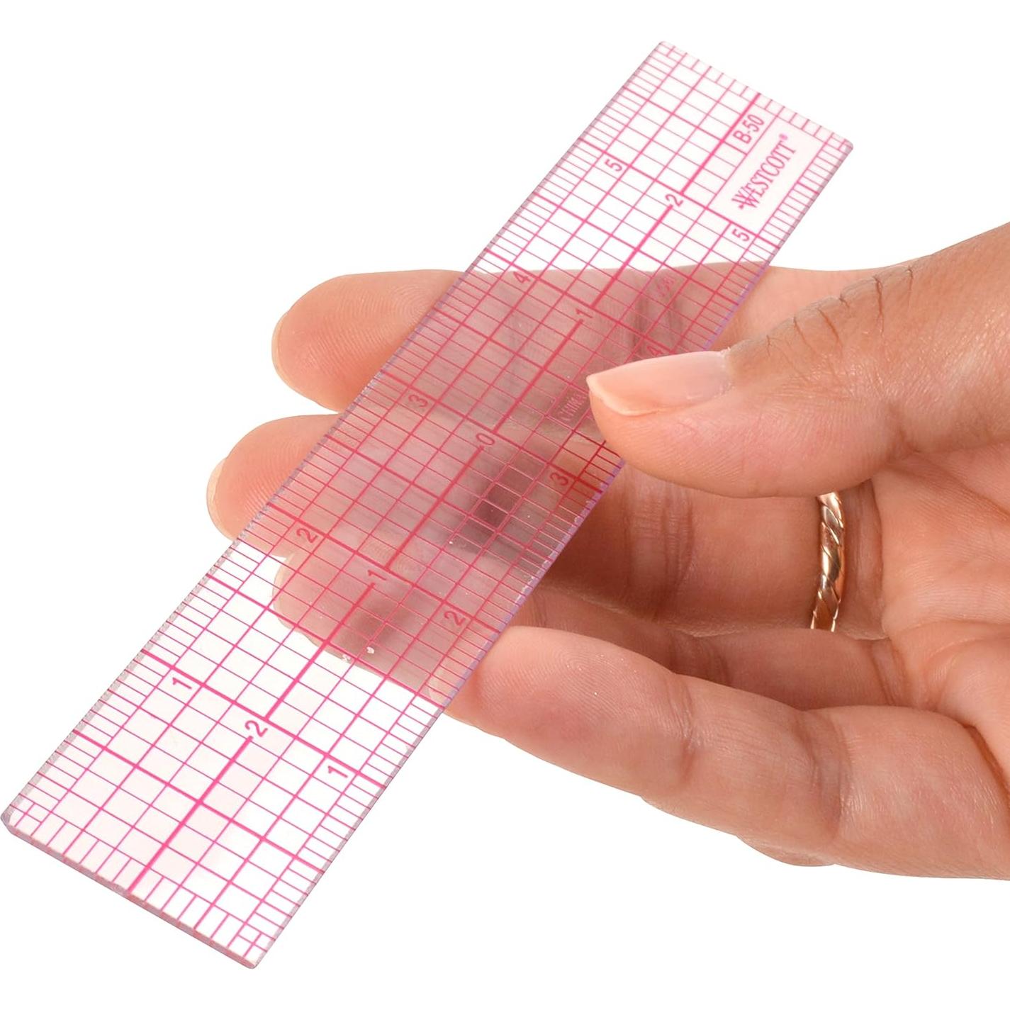 Regla Transparente Biselada Westcott B-50 15cm