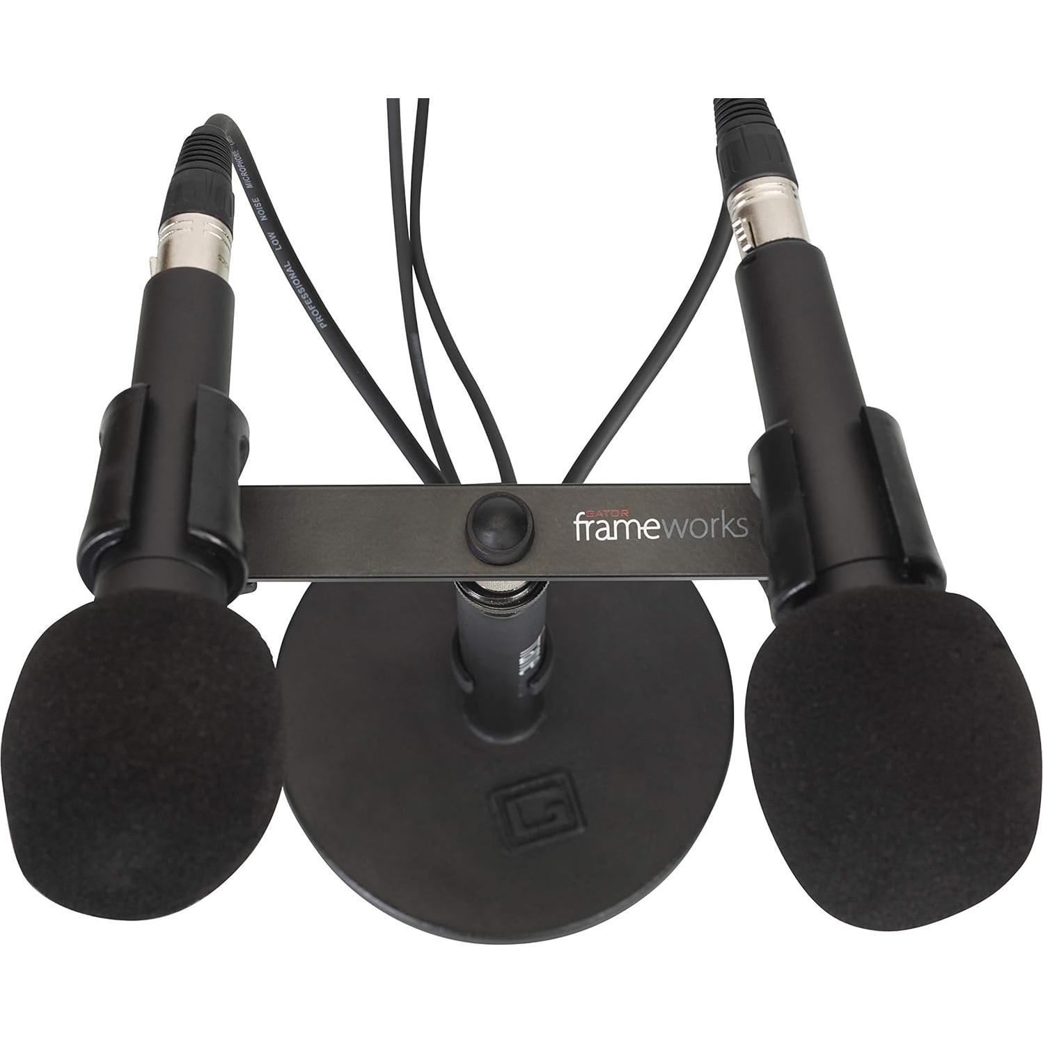 Barra de Montaje Doble para Micrófonos Gator GFWMIC1TO2