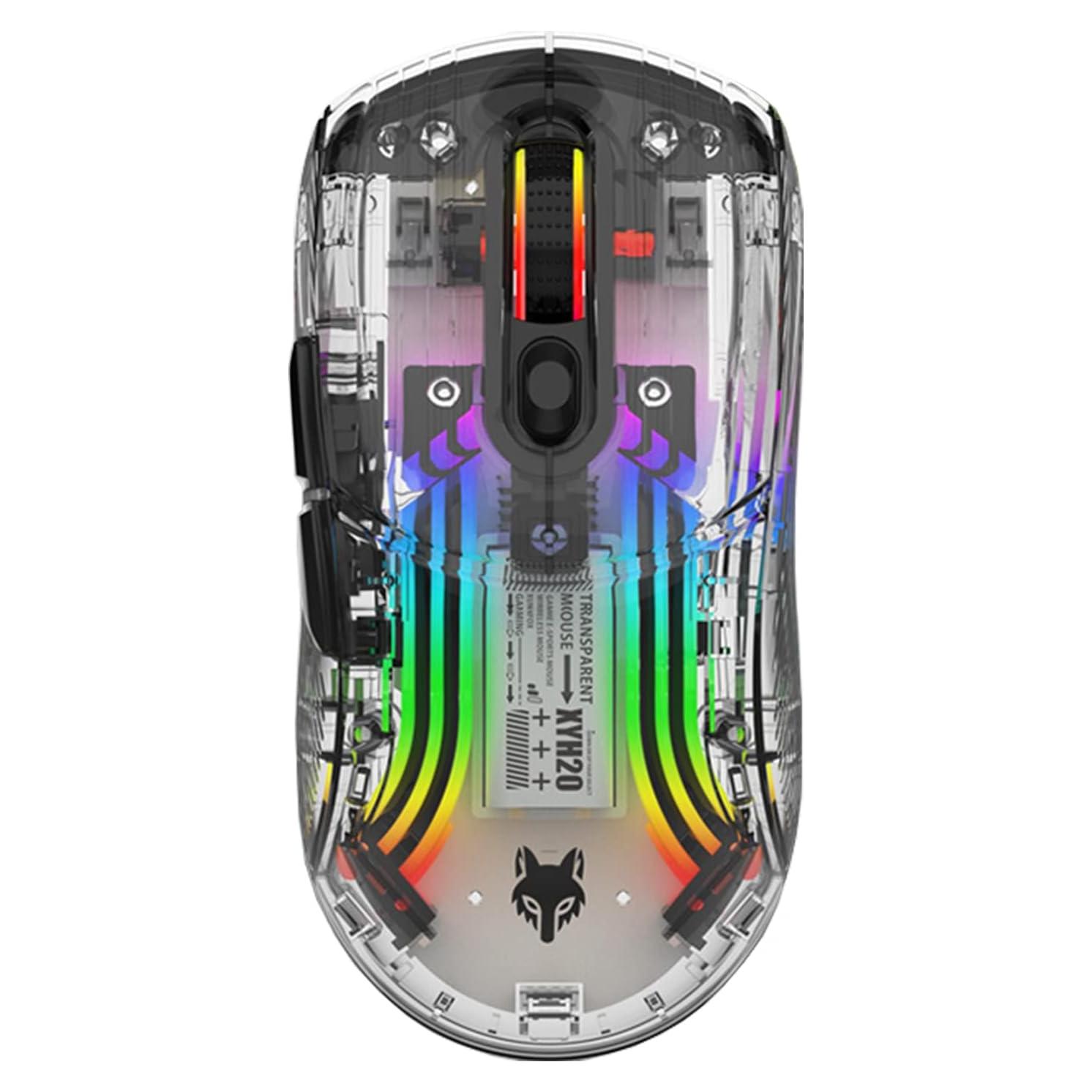 Ratón Inalámbrico Mecánico RGB Attoe ATAJ120 para Juegos