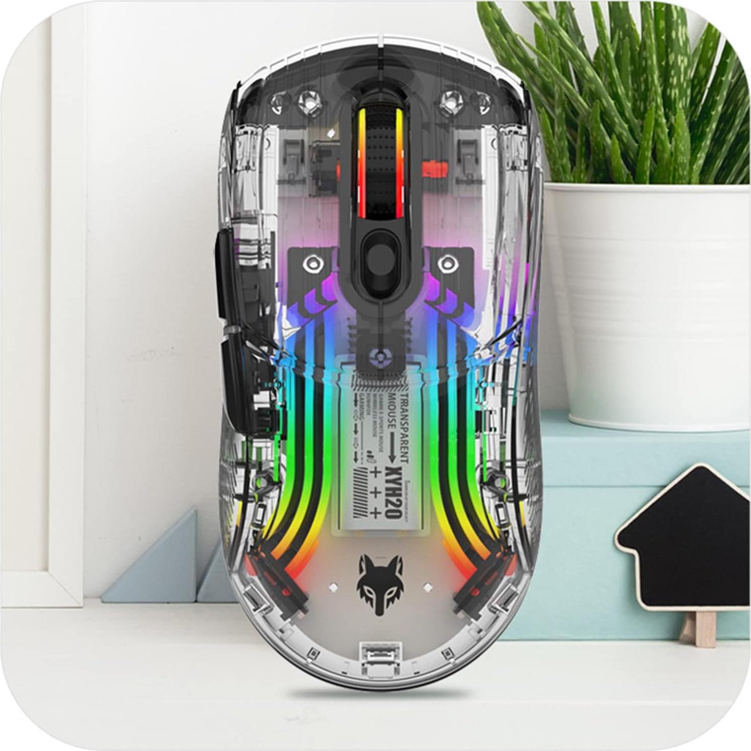 Ratón Inalámbrico Mecánico RGB Attoe ATAJ120 para Juegos