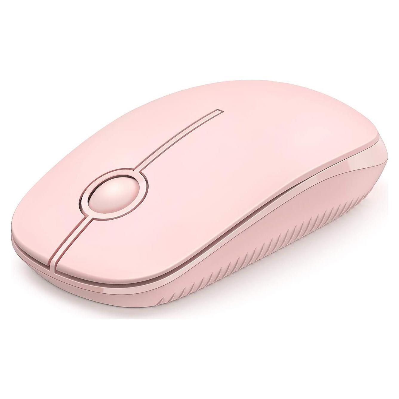 Ratón Inalámbrico Vssoplor MS001 Slim Rosa 2.4G para PC