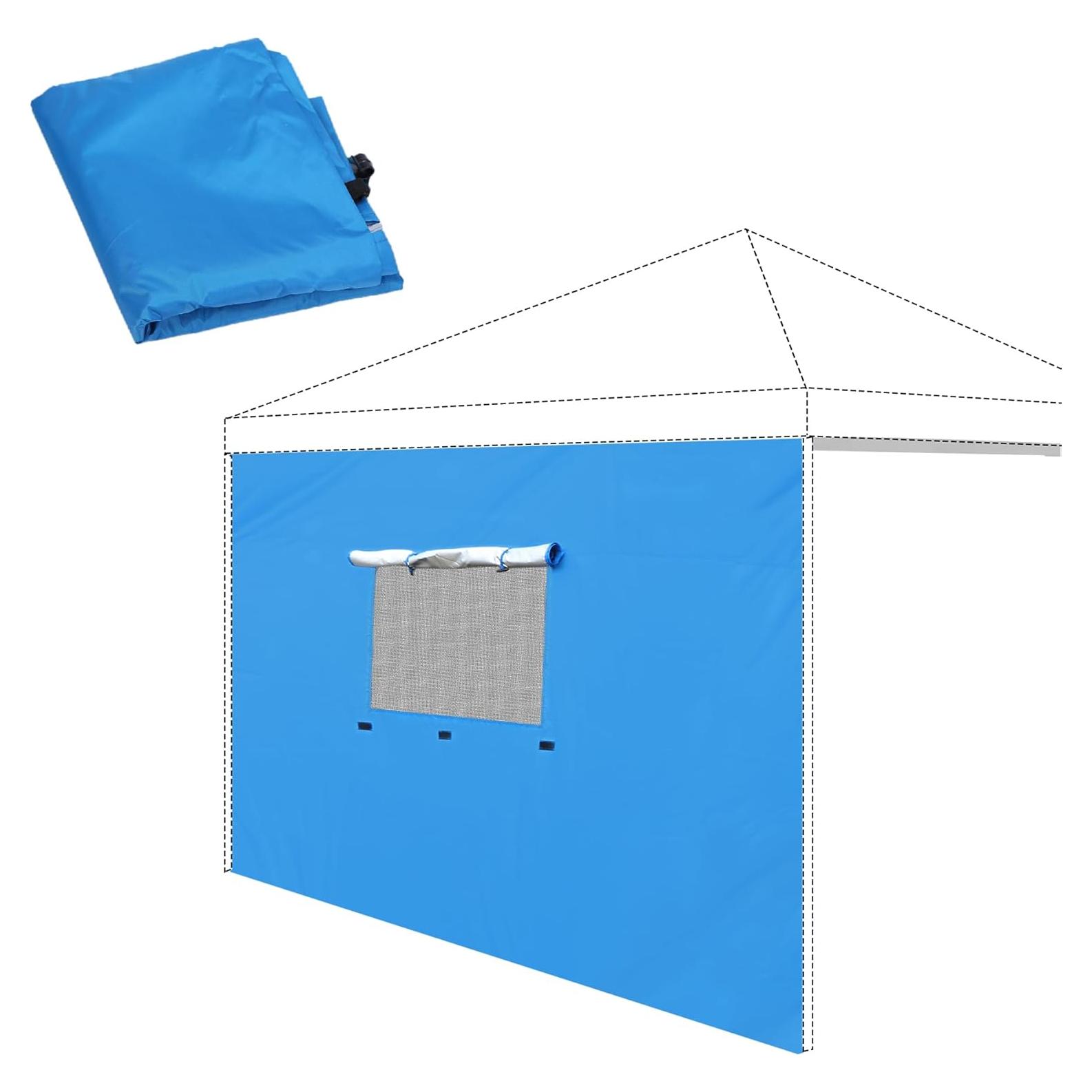 Pared Lateral Instantánea REDCAMP para Carpa 10x3 m Caqui/Azul/Blanco/Negro