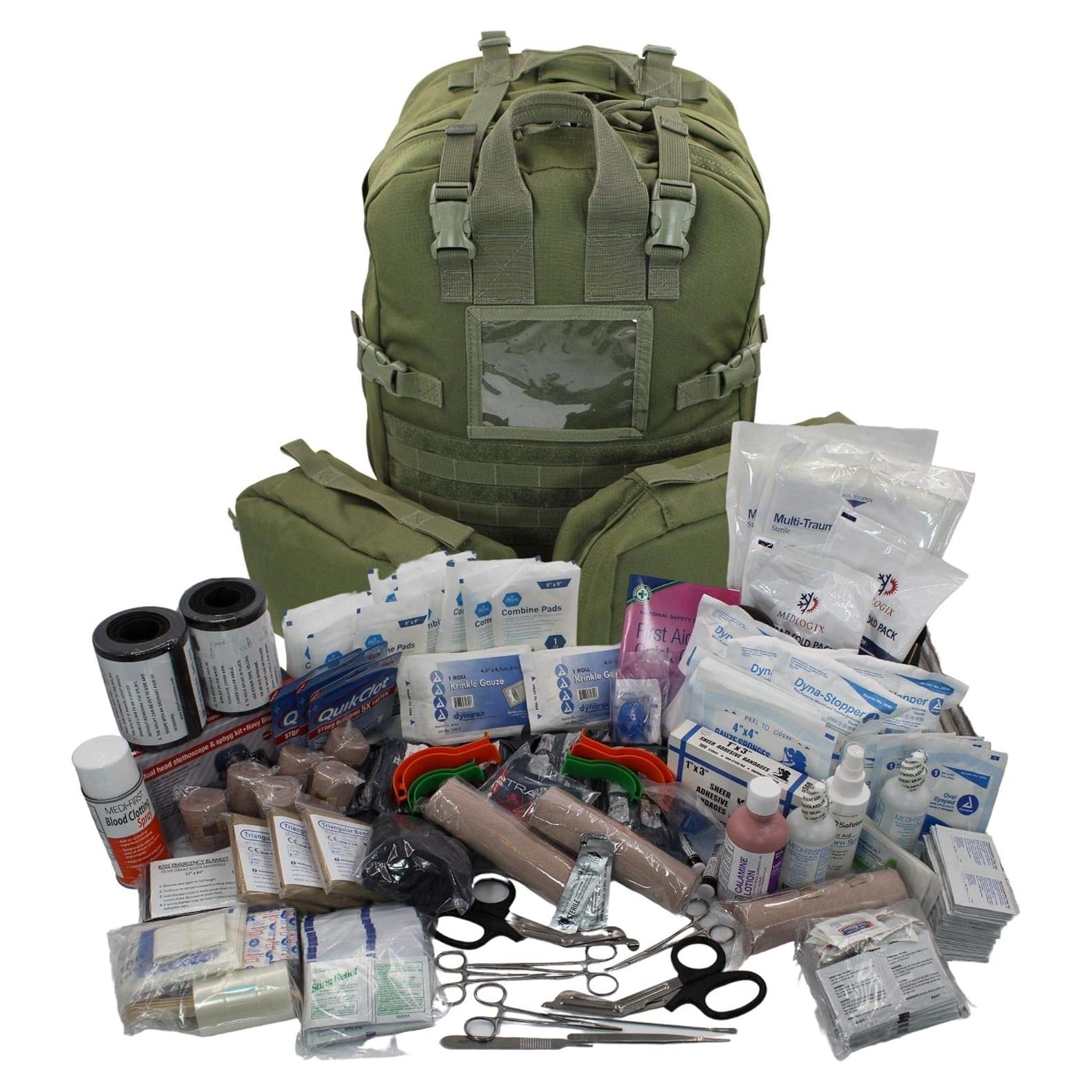 Mochila Médica Luminary STOMP Kit de Trauma Verde Oliva 500 Suministros