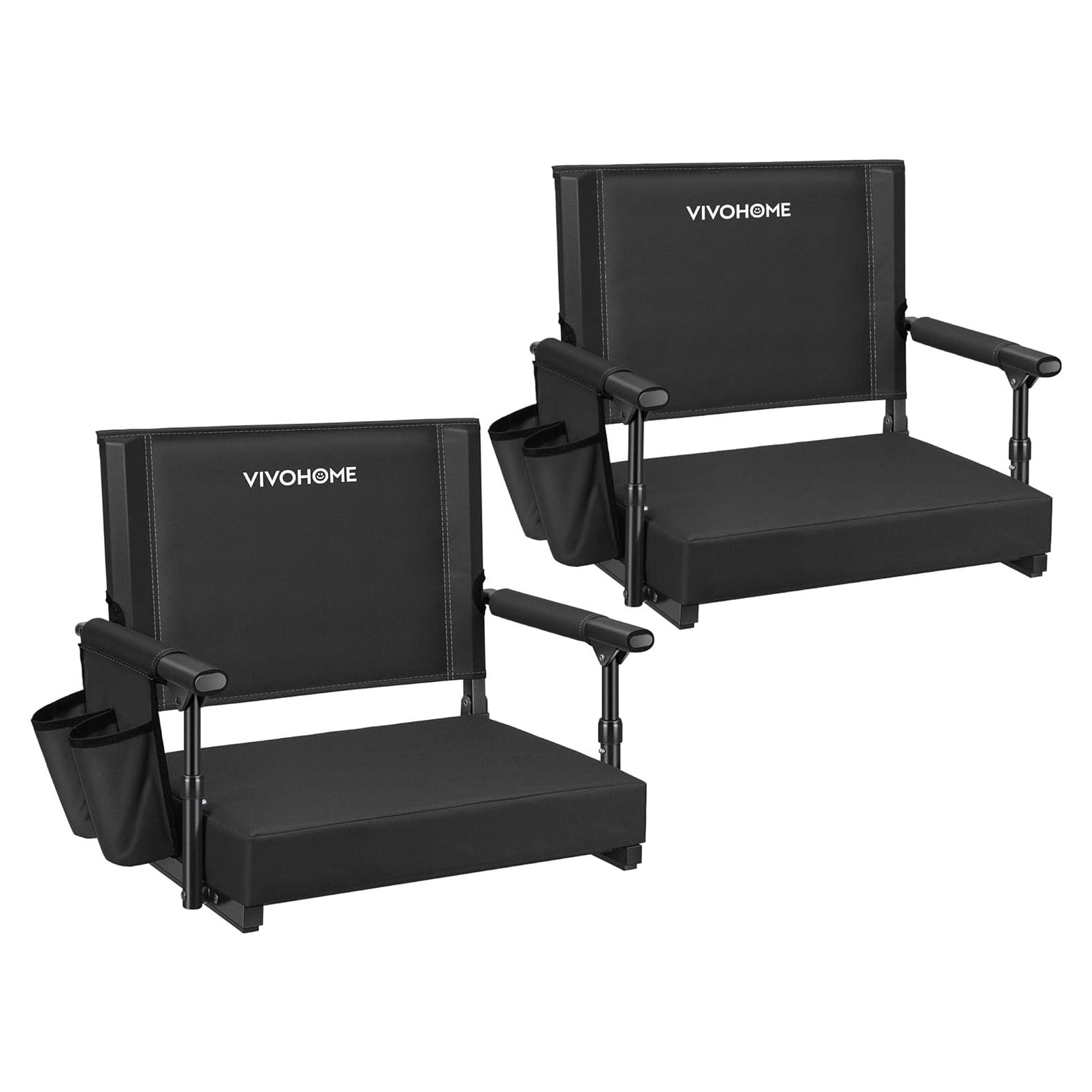 Asientos de Estadio VIVOHOME con Soporte y Cojín - 2 Unidades