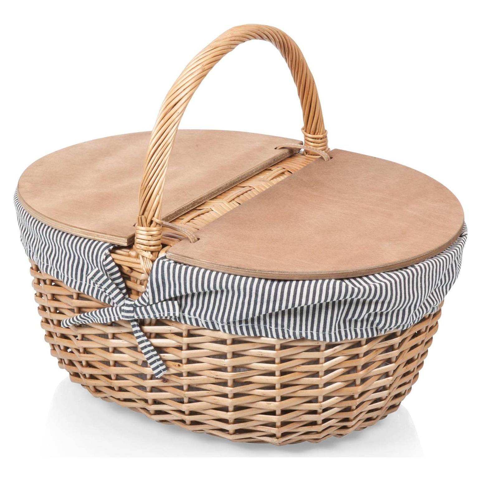 Cesta de Picnic Vintage Country PICNIC TIME para 2 - Mimbre