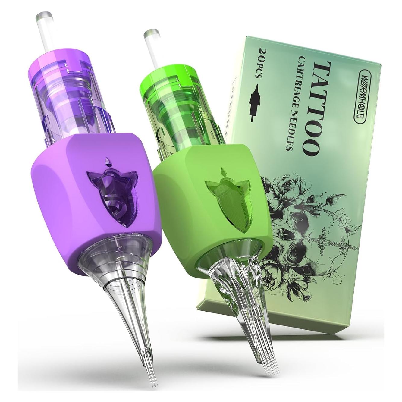 Agujas de Cartucho de Tatuaje Wormhole 20pcs Mixtas 3RL 5RL 5RM 7RM