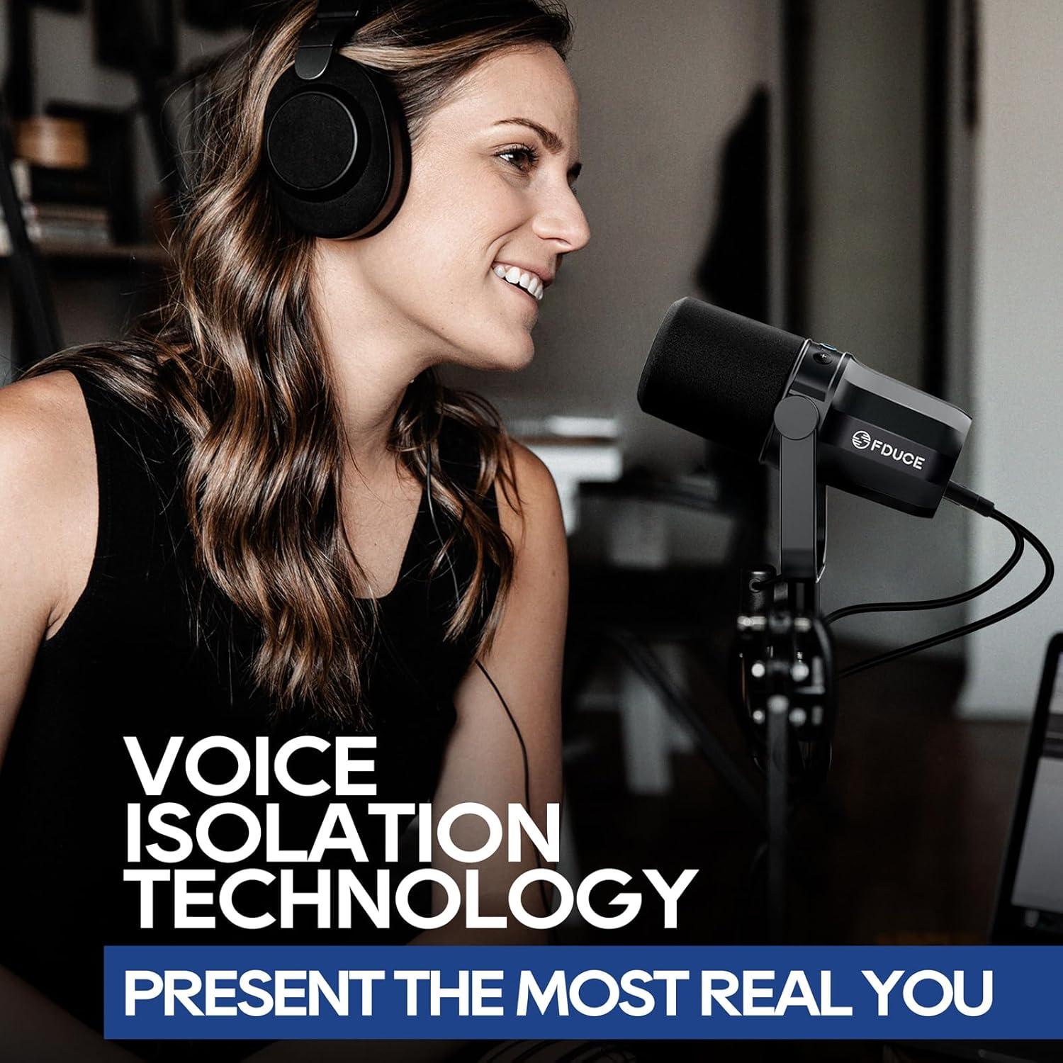 Micrófono Dinámico USB/XLR FDUCE SL40 para Podcasting y Gaming