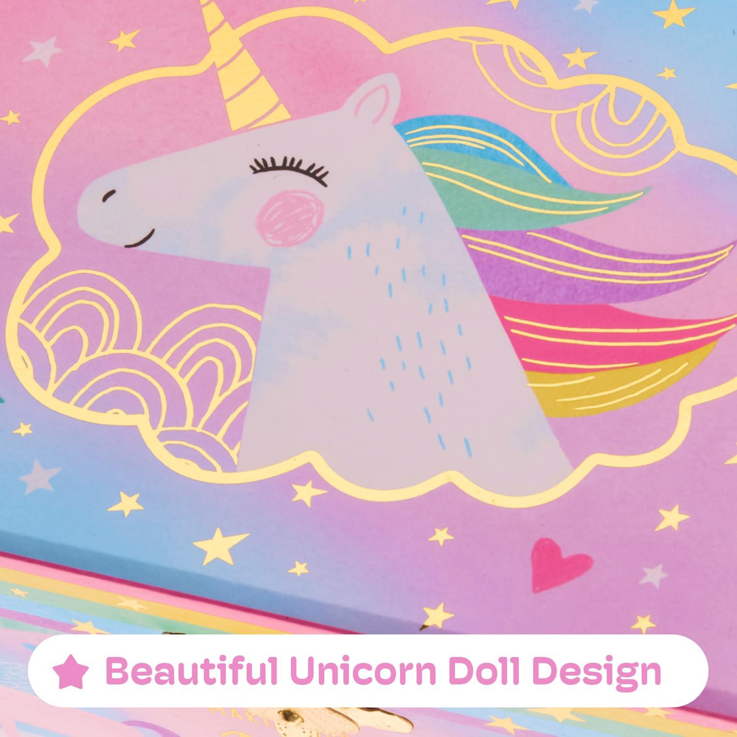 Caja de Joyería Musical Jewelkeeper Unicornio 15x10cm