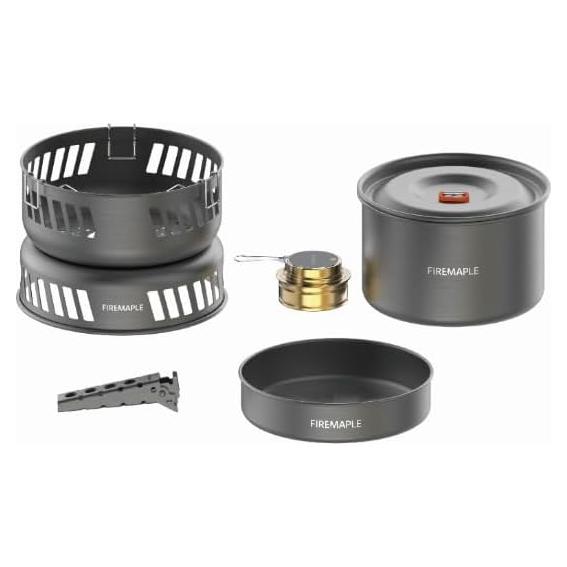 Juego de Cocina Portátil Fire Maple - Estufa 3KW y Ollas de Aluminio