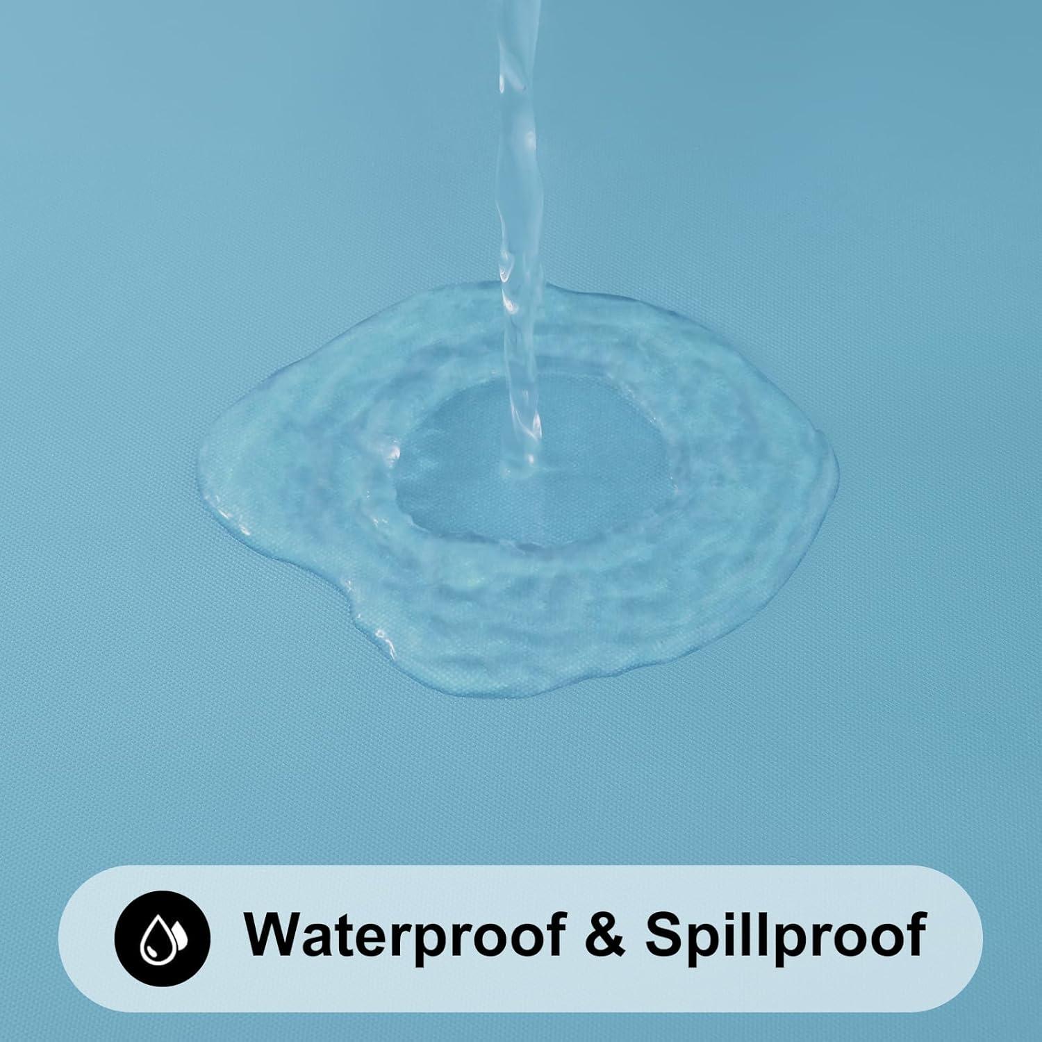 Mantel Rectangular Smiry Aqua 61x122cm Impermeable y Lavable