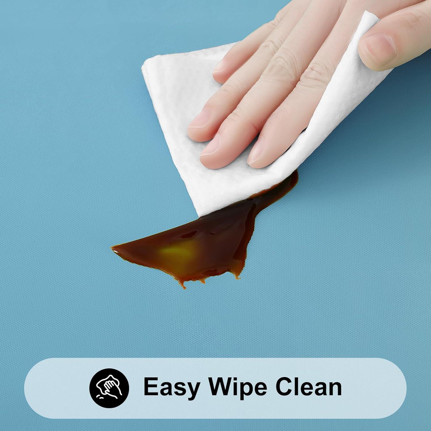 Mantel Rectangular Smiry Aqua 61x122cm Impermeable y Lavable