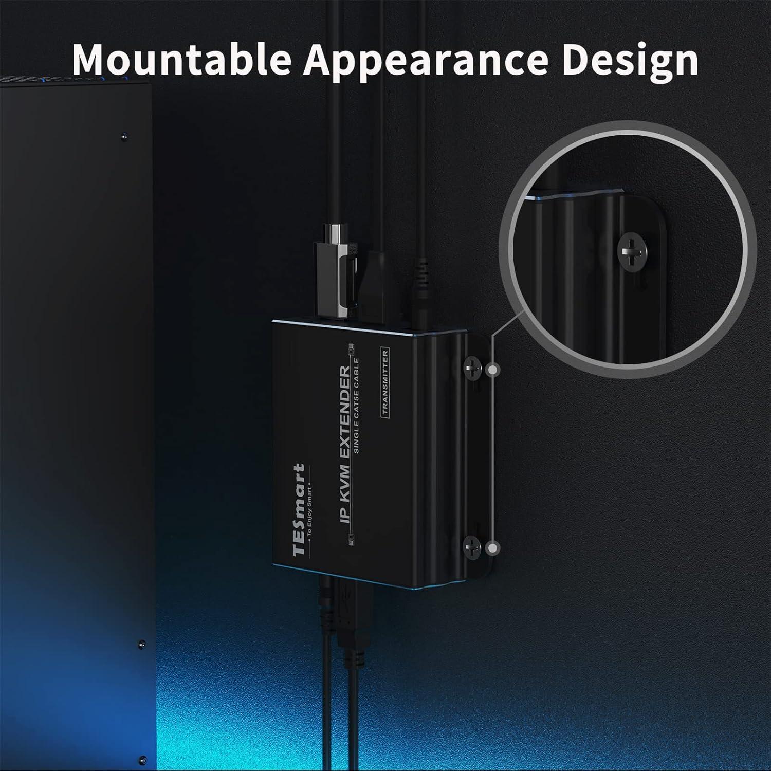 Extensor KVM HDMI TESmart 120m 1080P 60Hz Control Remoto