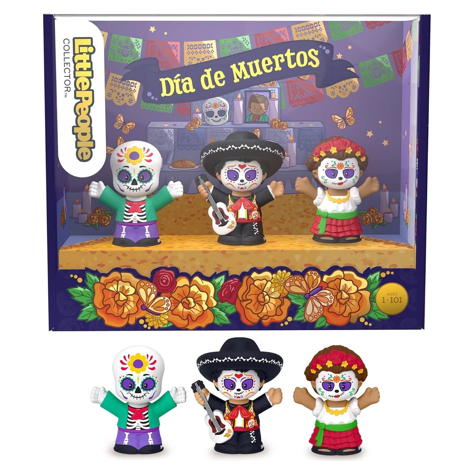 Conjunto de Figuras Día de Muertos Little People Collector 3 Piezas