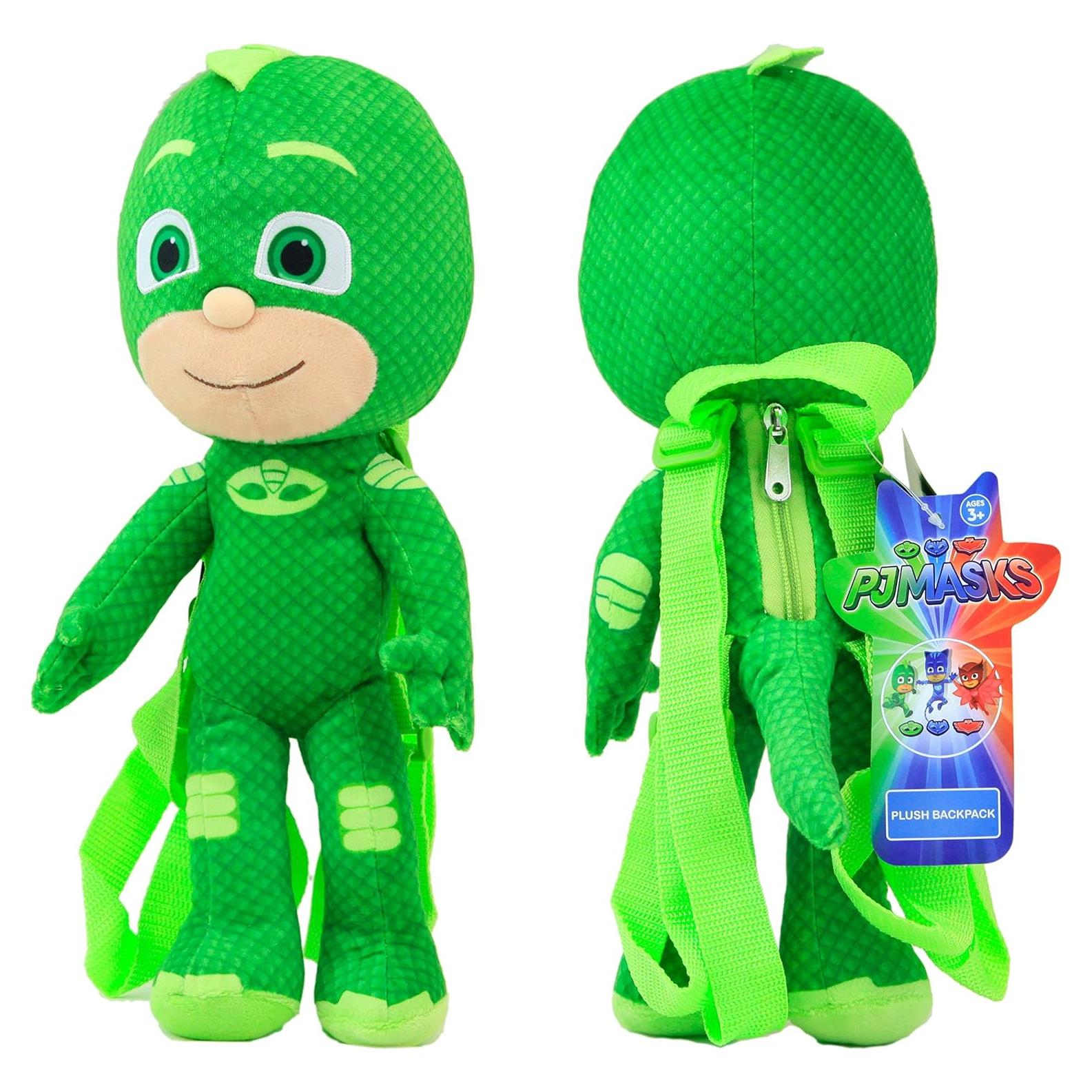 Mochila de Animales de Peluche Disney PJ Masks 35.56 cm Verde