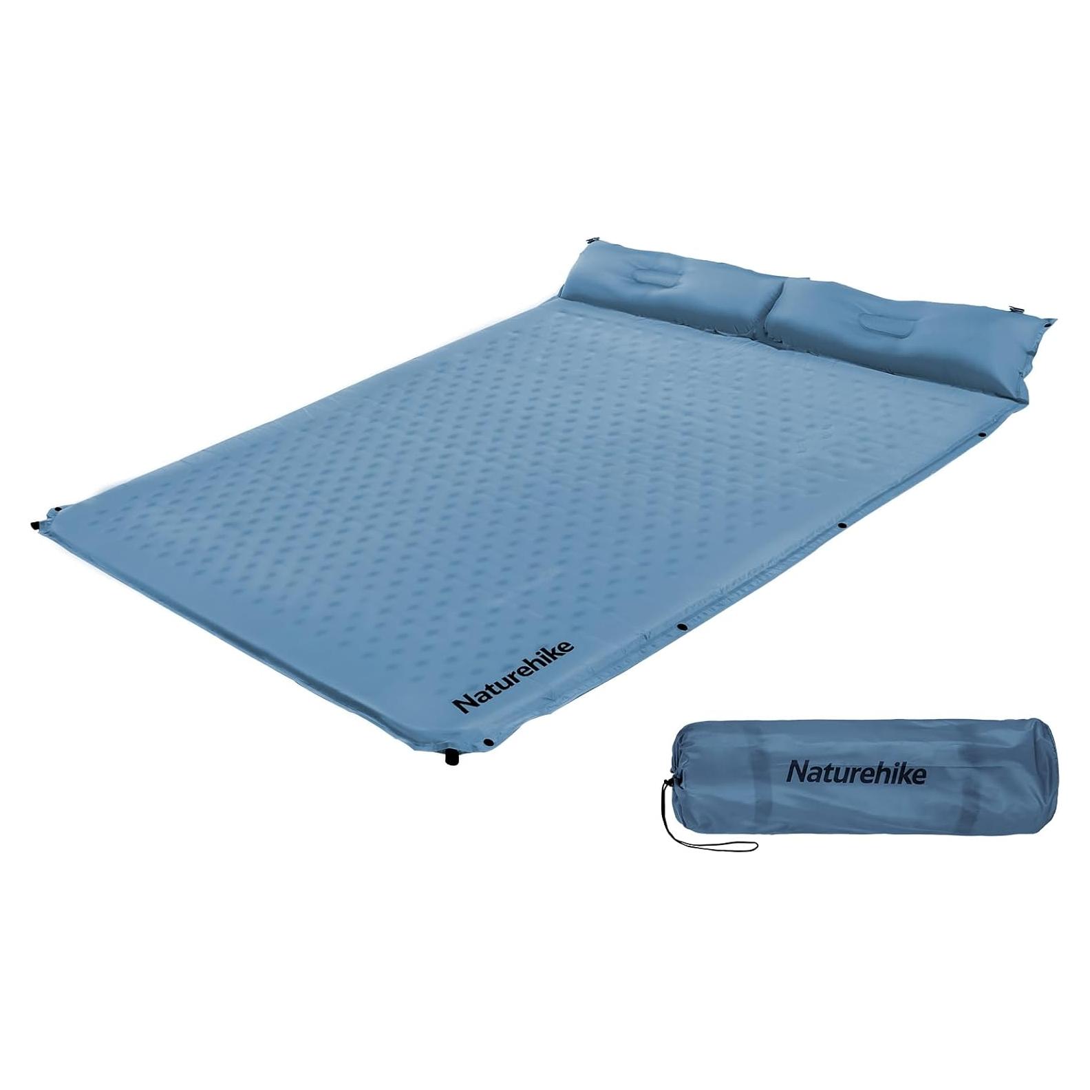 Almohadilla de Camping Naturehike D02-BN 2 Personas Inflable Azul