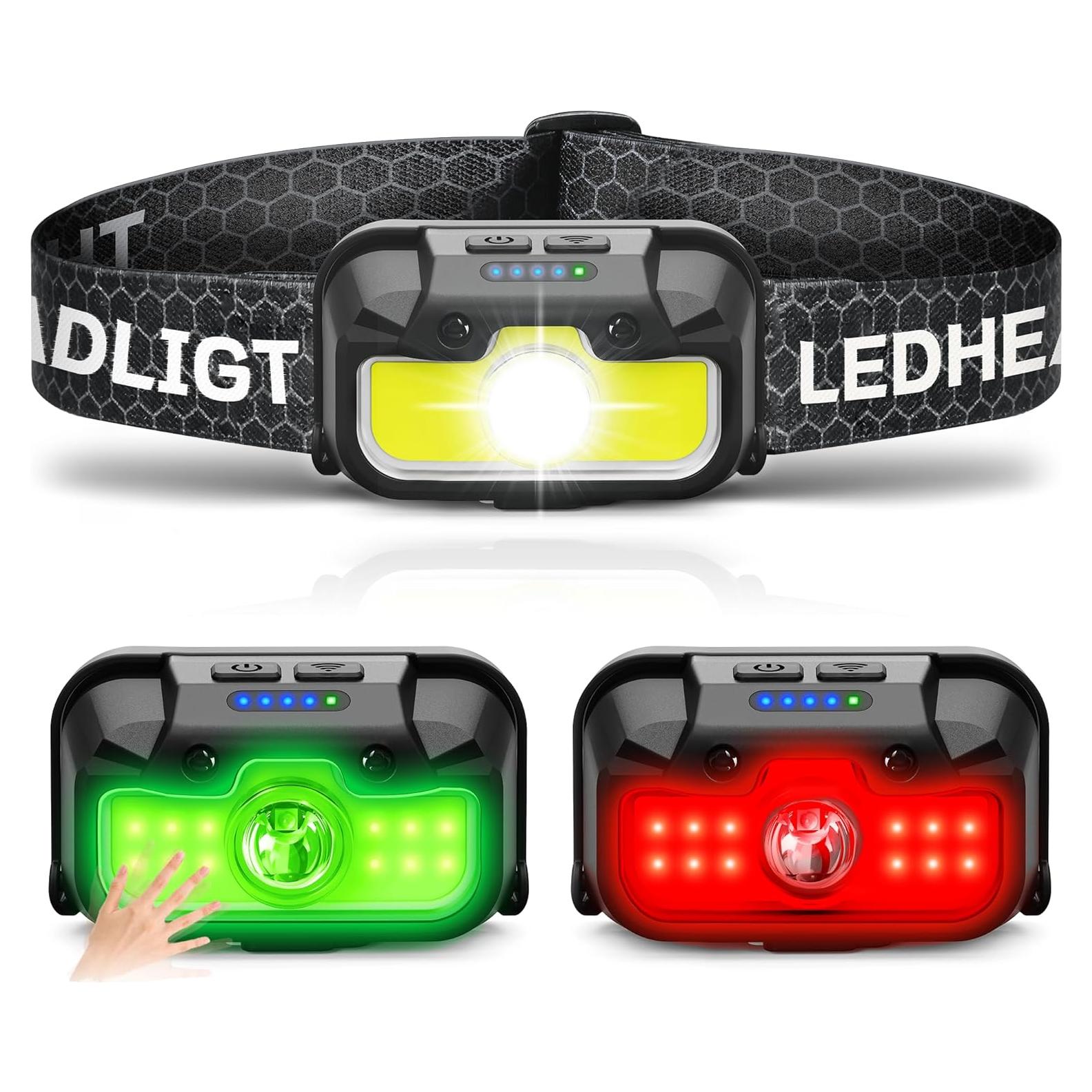 Linterna Frontal Recargable HOKOILN 1300 Lúmenes 14 Modos