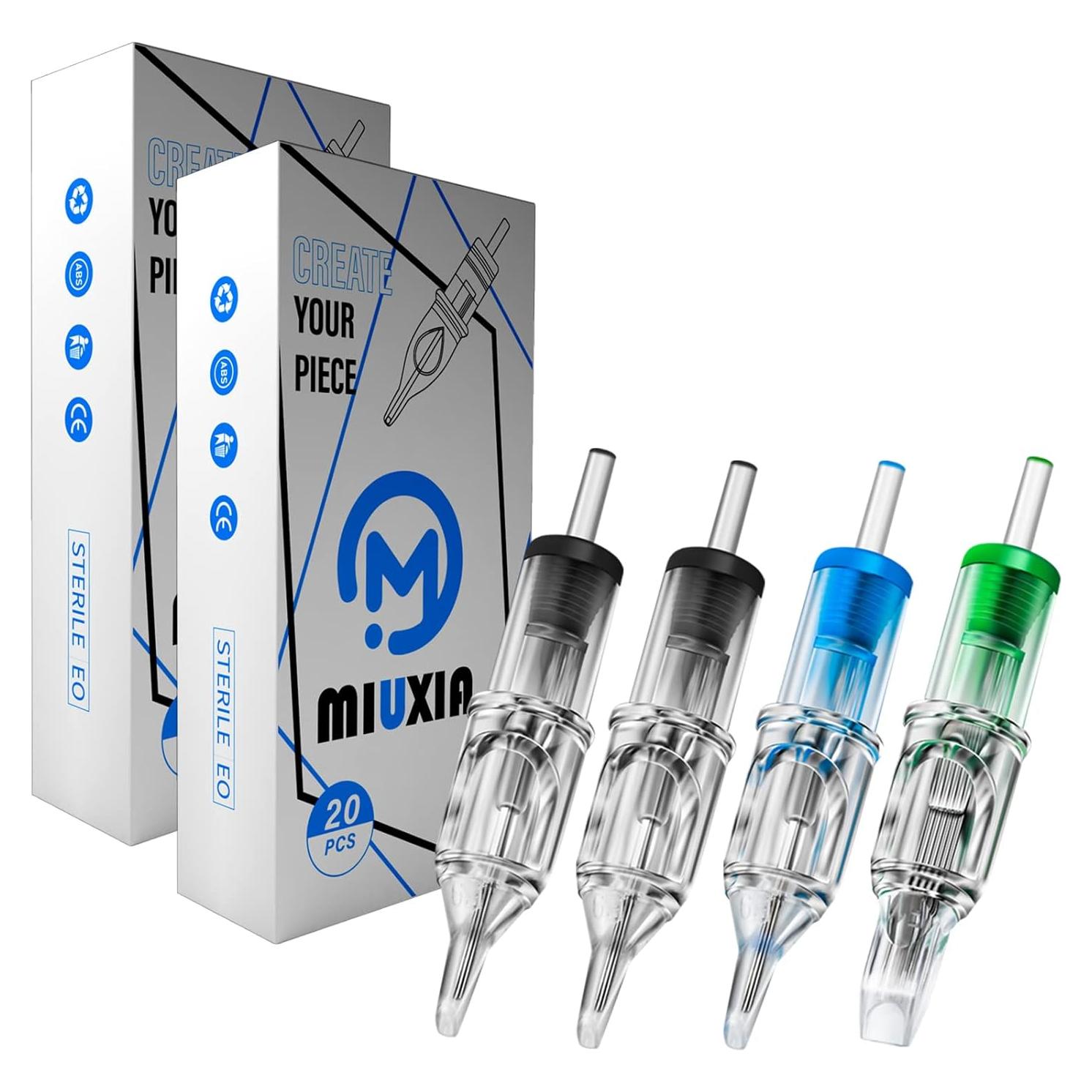 Agujas de Cartucho para Tatuar MIUXIA 40 Pcs Mezcla Variada
